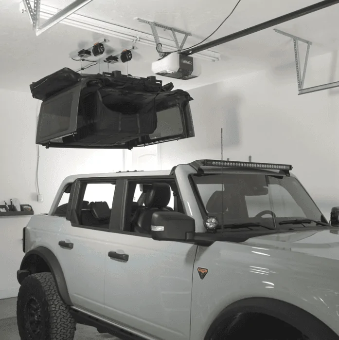 Ford Bronco Hard Top Lifter from Garage Smart garage-smart-hard-top-lifter-bronco-4dr-and-2dr texas complete bronco tcbroncos.com