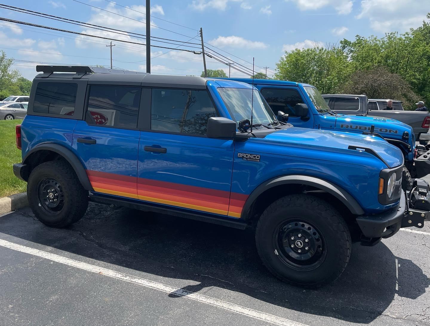 Ford Bronco Retro Sunset Stripes on my Black Diamond 81080AD3-E73C-45E5-BB96-50AAC6B0FBFA