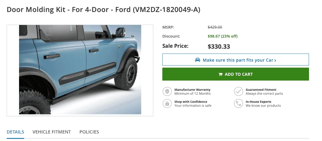 Ford Bronco Body appearance kit! $900 SHIPPED OBO Screen Shot 2022-05-20 at 6.32.12 PM