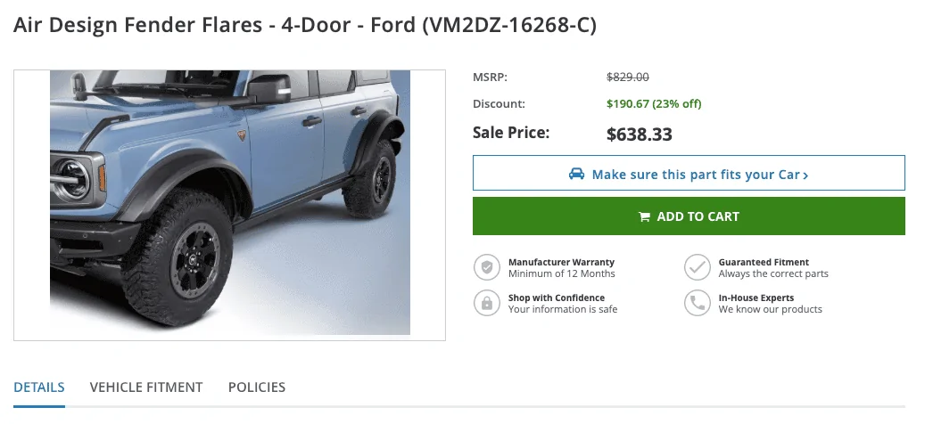Ford Bronco Body appearance kit! $900 SHIPPED OBO Screen Shot 2022-05-20 at 6.35.43 PM