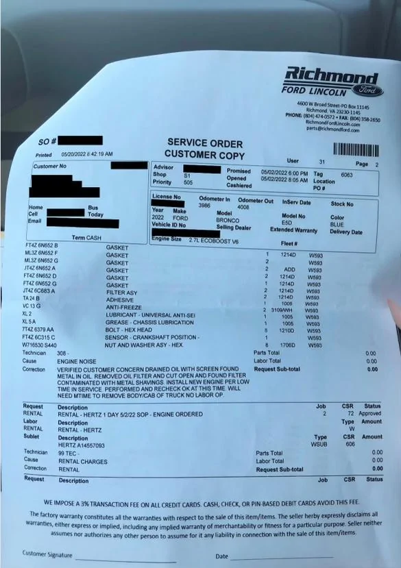 Ford Bronco 2.7 Blown Engine Owner's Experiences F24DD08E-7419-46B7-AF89-ED58E14EC299