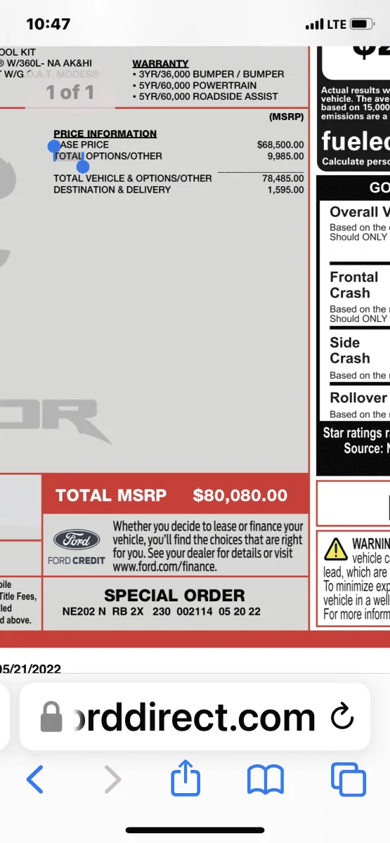 Ford Bronco Bronco Raptor window stickers now appearing. Reveals 15 MPG 6AA4BA48-F4C8-404D-909A-C95987BF3AFB