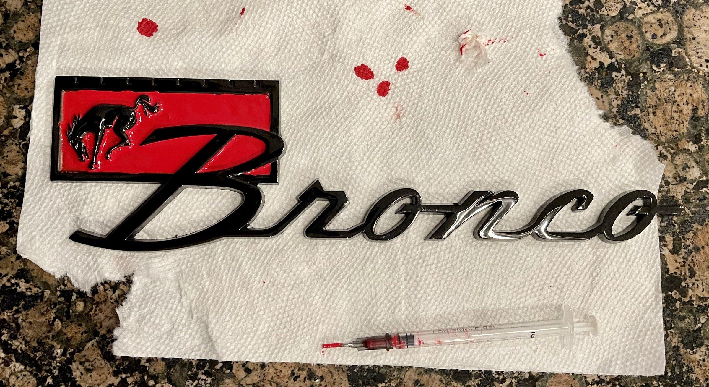Ford Bronco Emblem painting is hard! F1C4C0D0-63EB-4624-8208-F566C43FA47B