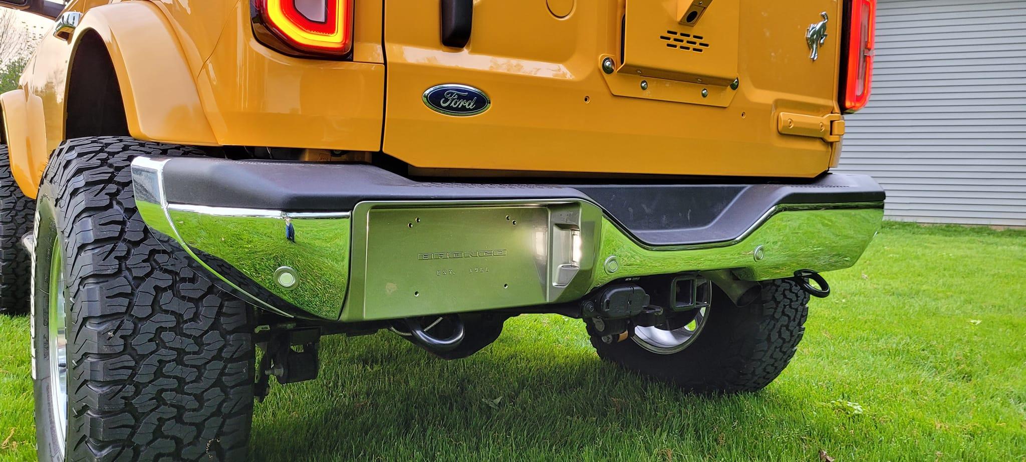 Ford Bronco Retro Cyber Orange Bronco with chrome bumpers 2-door build Retro Cyber Orange Bronco with chrome bumpers 3