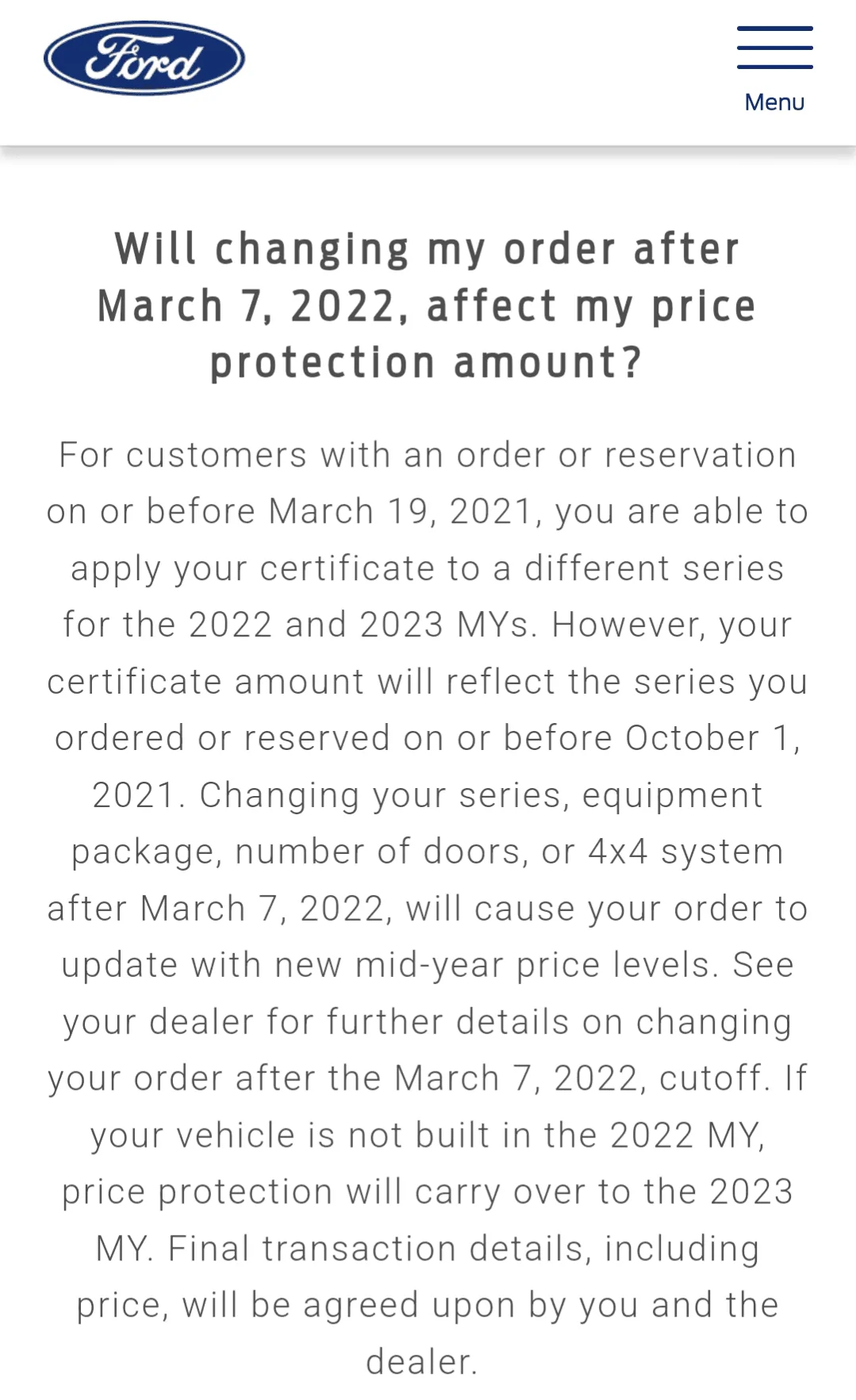 Ford Bronco Change order with no VIN Screenshot_20220523-191615
