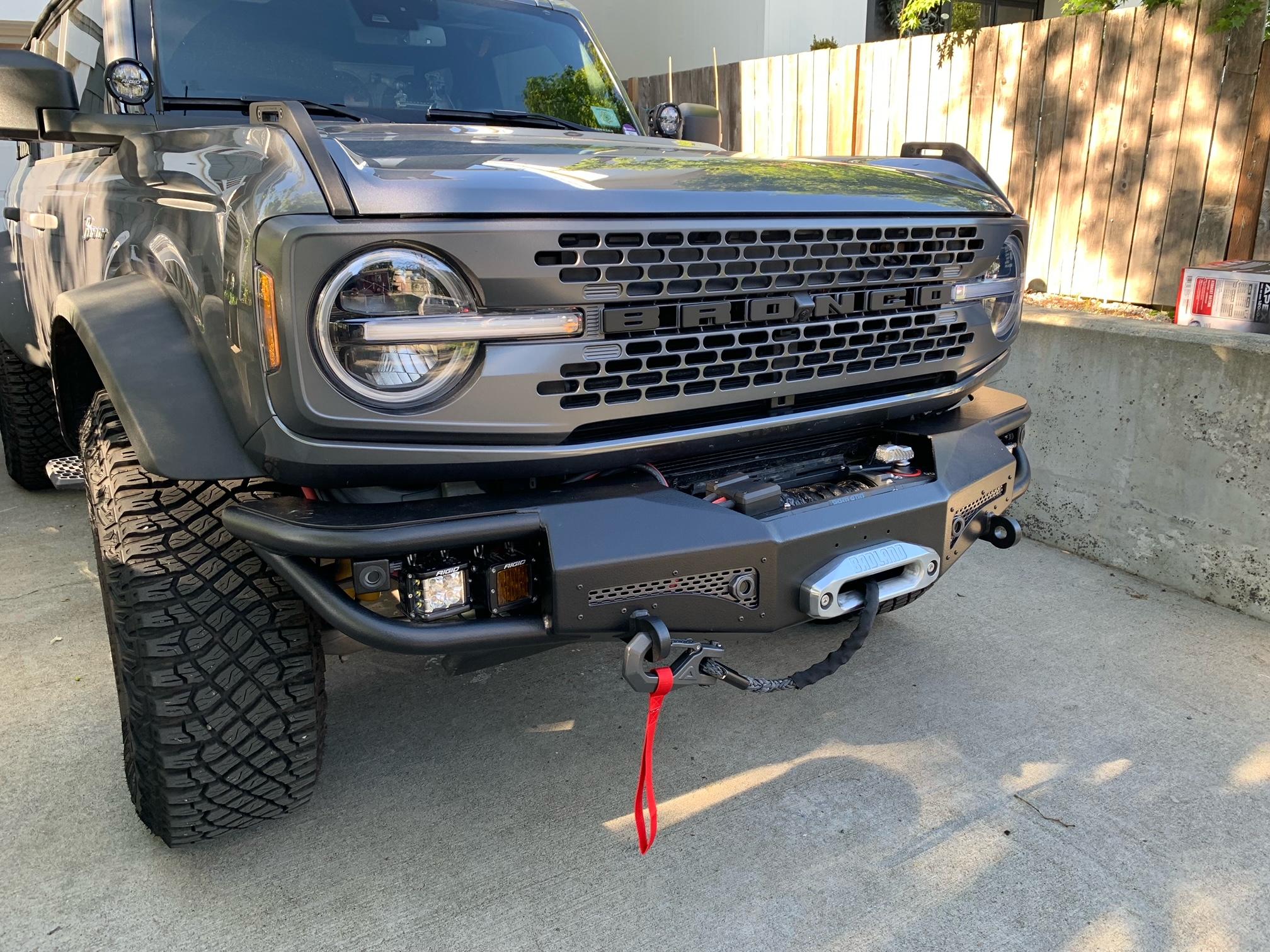 Ford Bronco BAMF bumper outifitted and ready Before and After