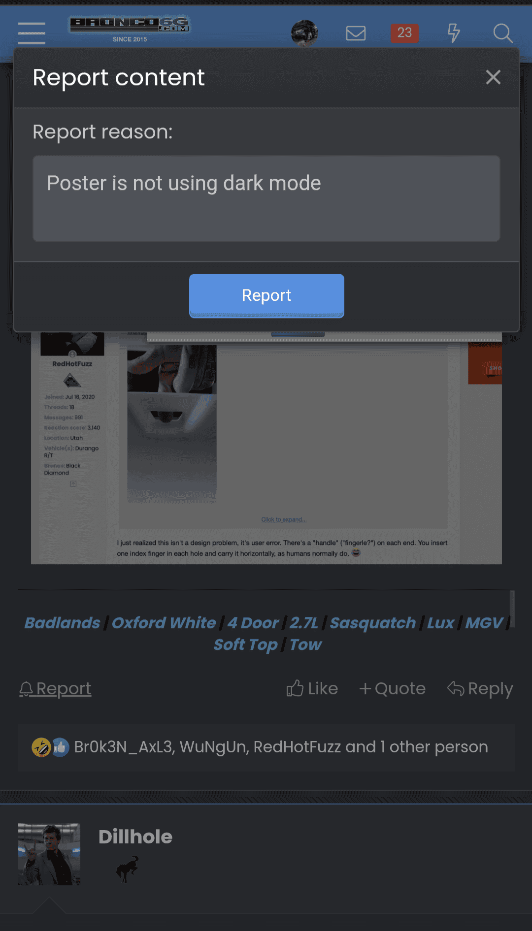 Ford Bronco Rotopax is garbage rant Screenshot_20220524-205335