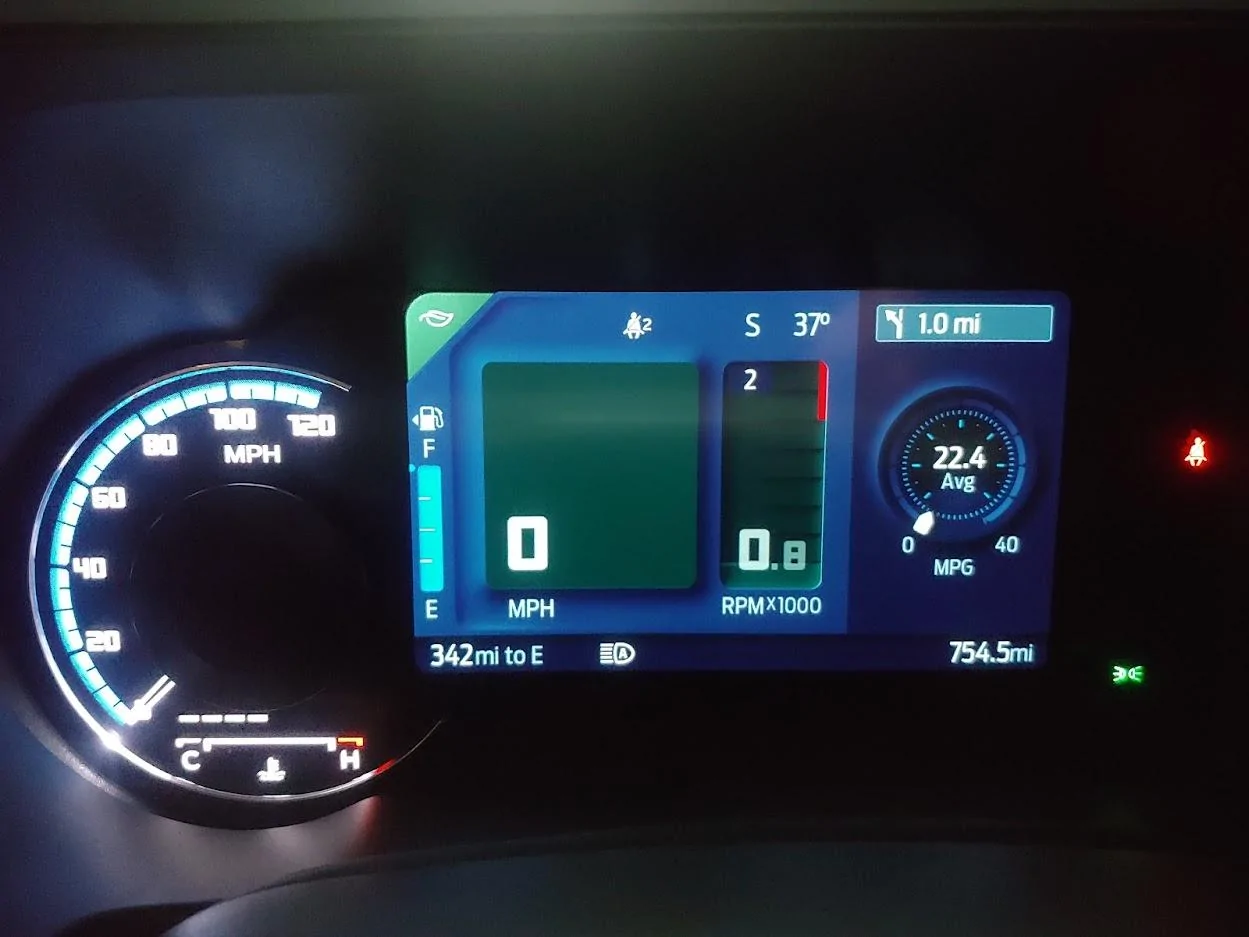 Ford Bronco Surprisingly good MPG (7MT) 20220210_190835