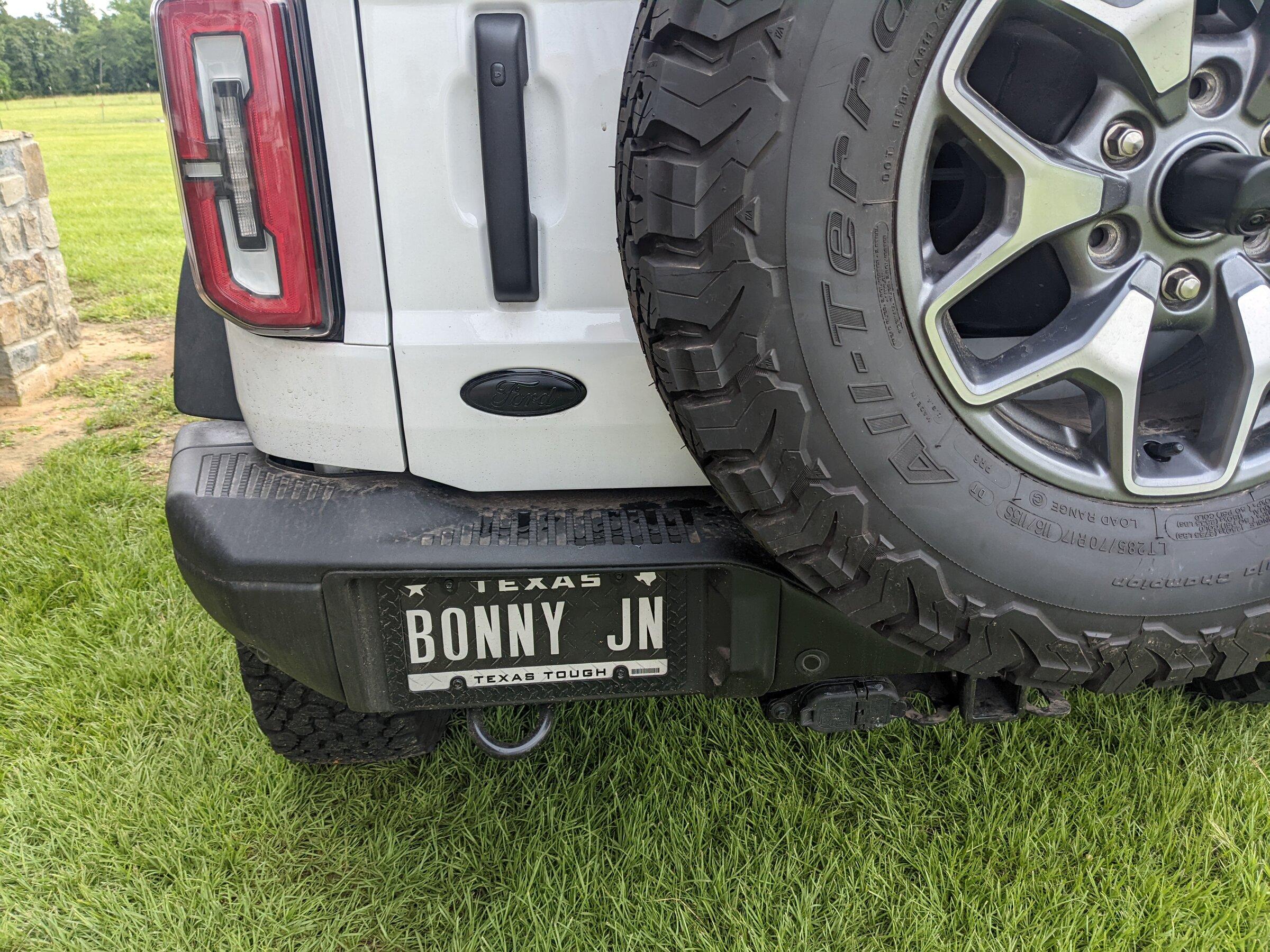 Ford Bronco Custom License Plate Frame PXL_20220525_153328987