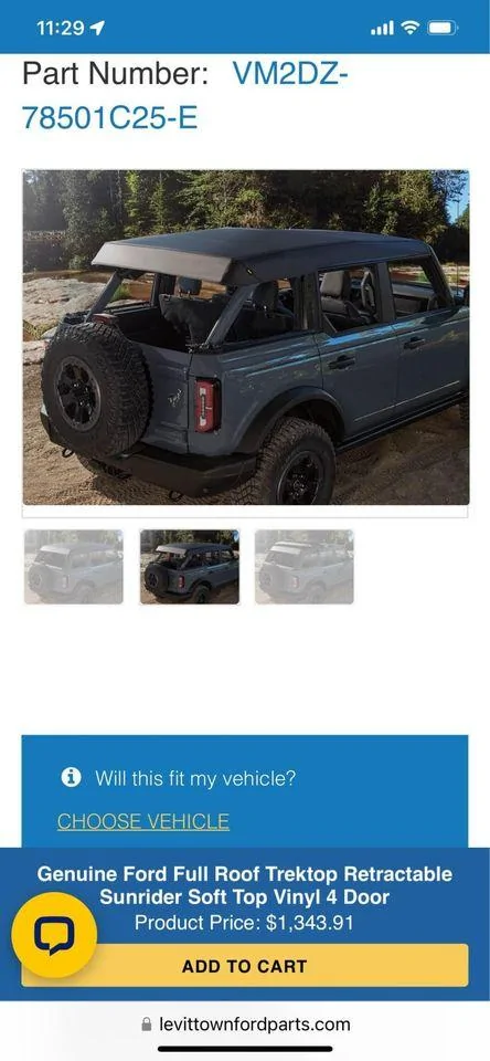 Ford Bronco Bronco Sunrider Retractable Soft Top 284405085_4898066893652822_6094308973021768869_n