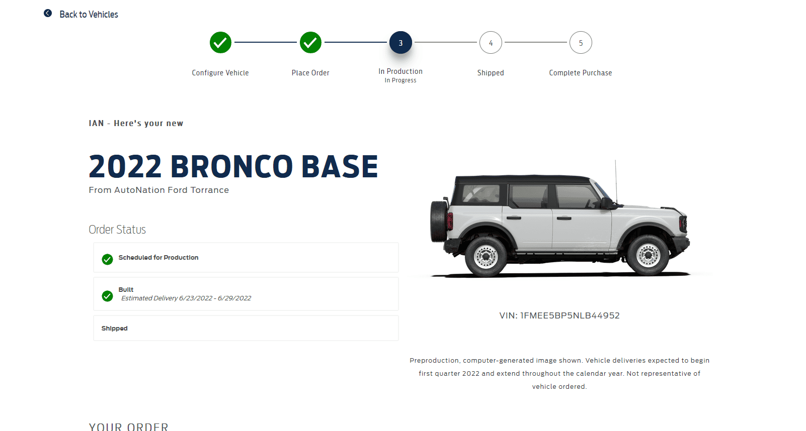 Ford Bronco 05/30/2022 Build Week Group 1654097341787