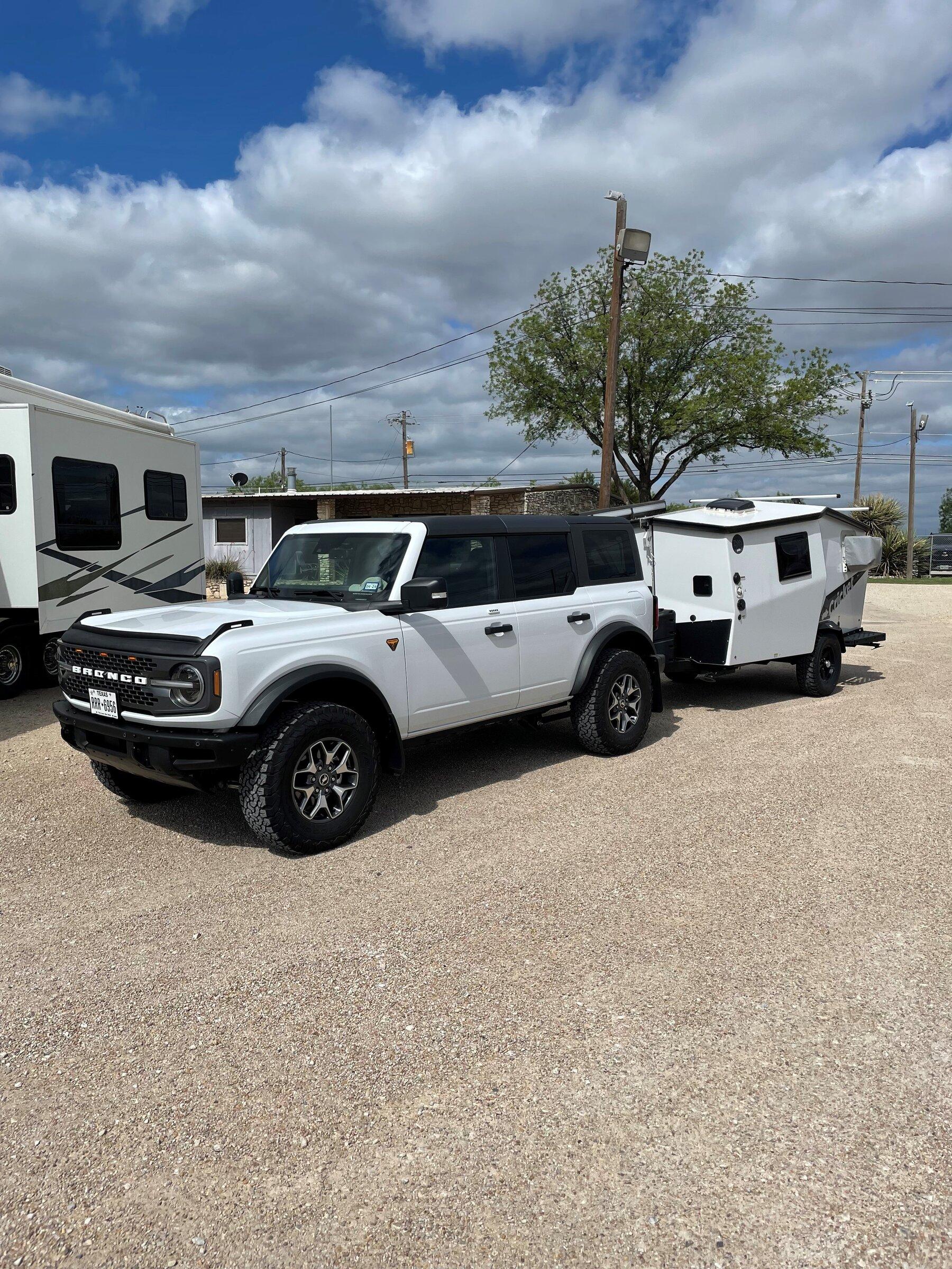 Ford Bronco Badlands and a Cricket Bronco Cricket