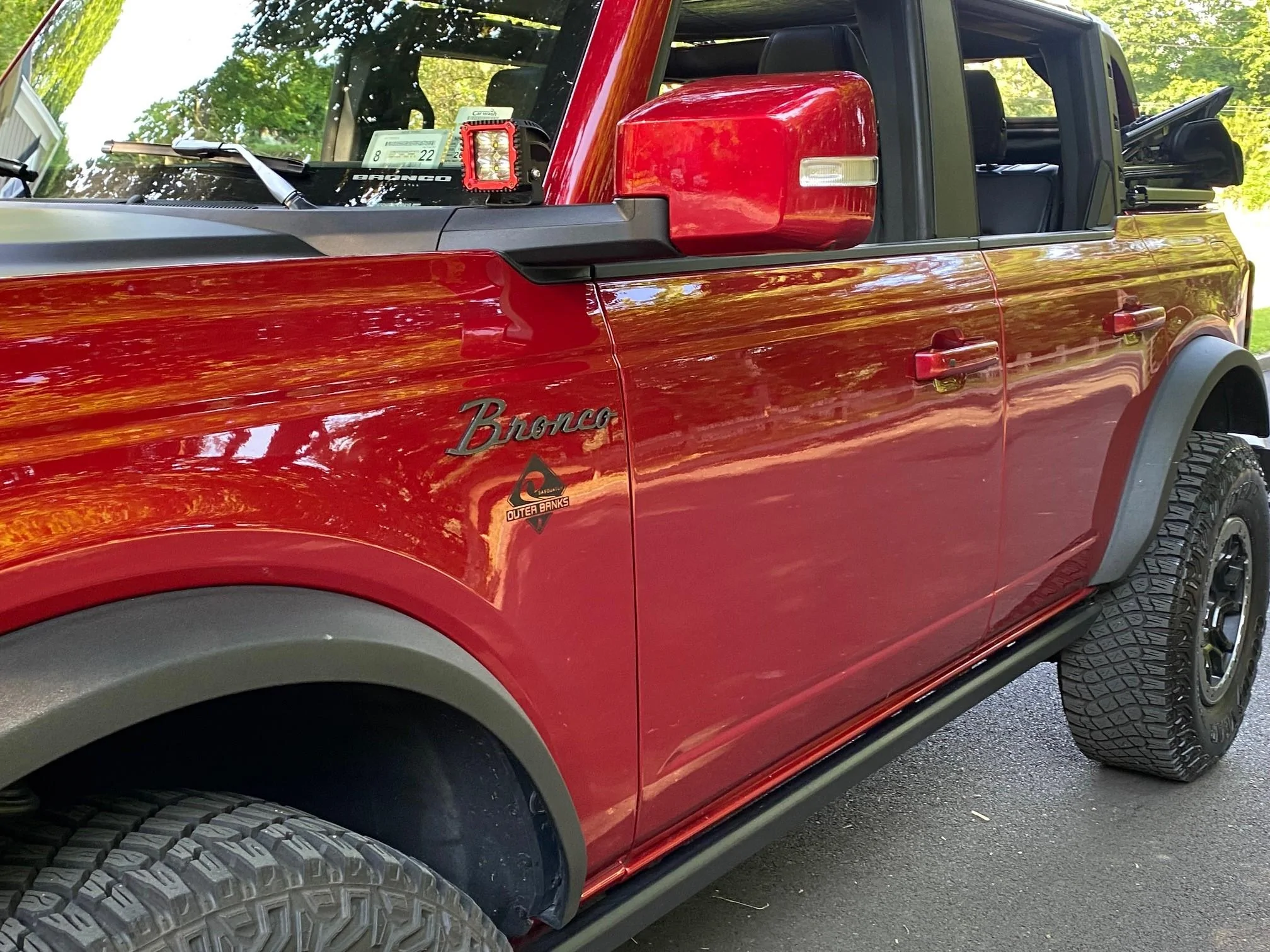 Ford Bronco Rapid Red Outer Banks SAS build (light mods) g63