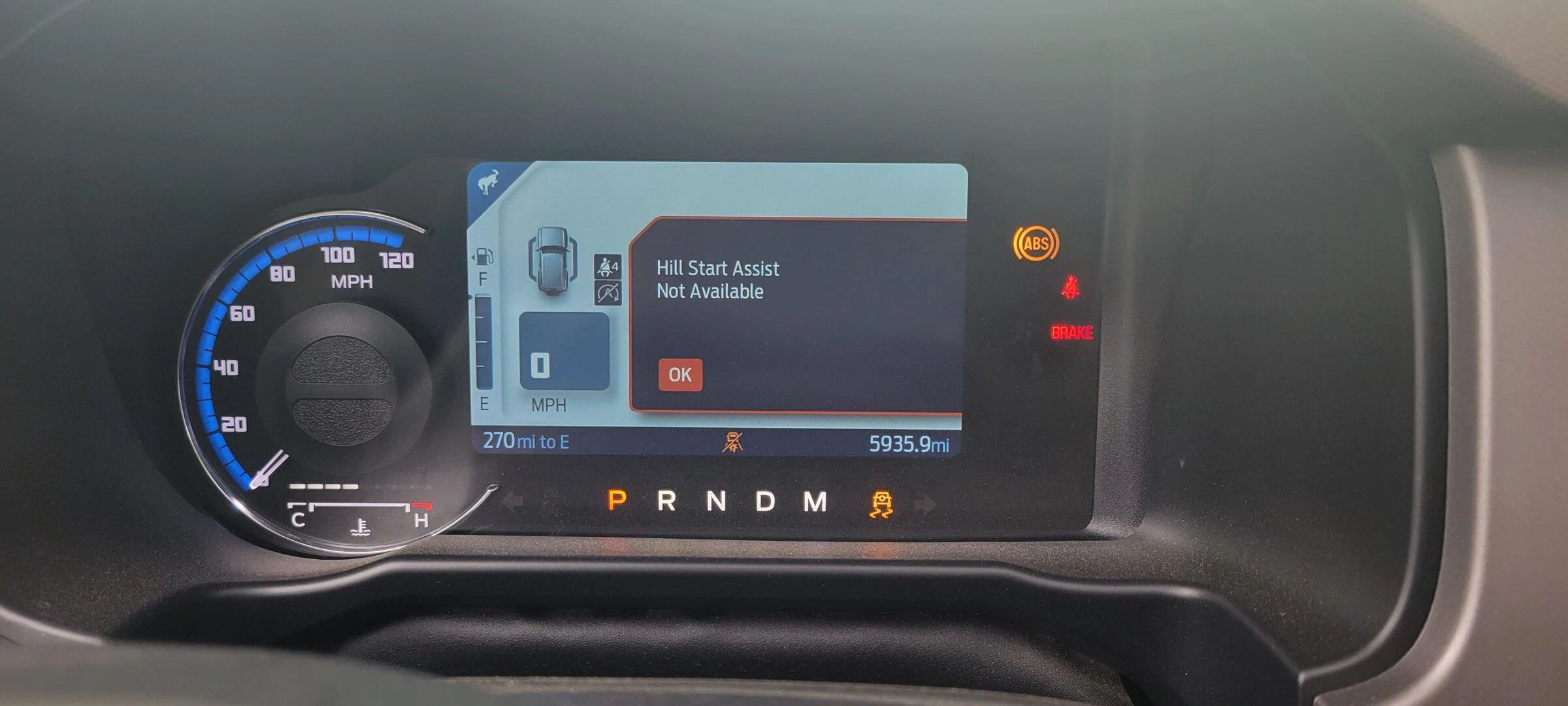 Ford Bronco Warnings when starting 20220525_161459