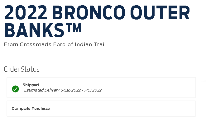 Ford Bronco 05/30/2022 Build Week Group 1654171100241