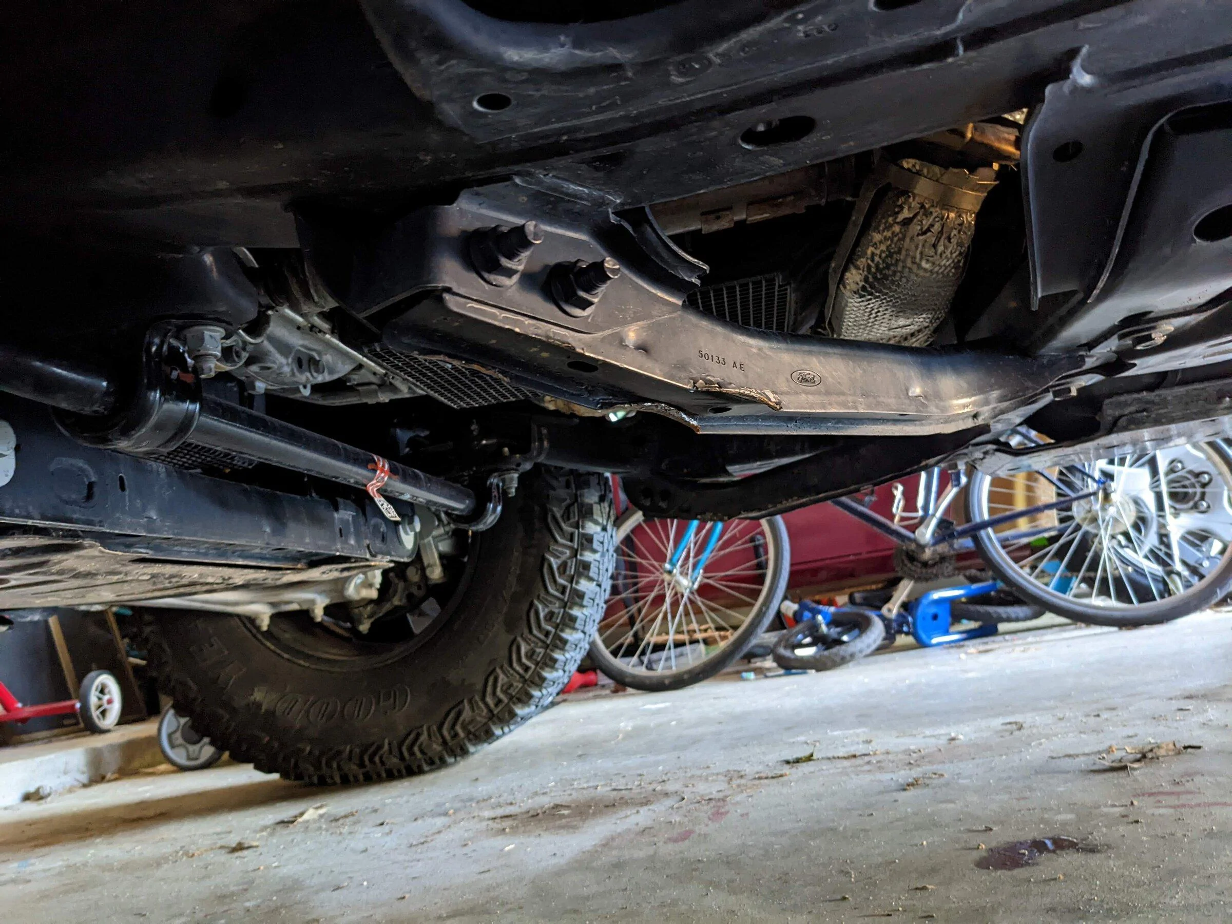 Ford Bronco Transmission crossmember braces - improve or remove? pxl_20220516_231449121-jpg