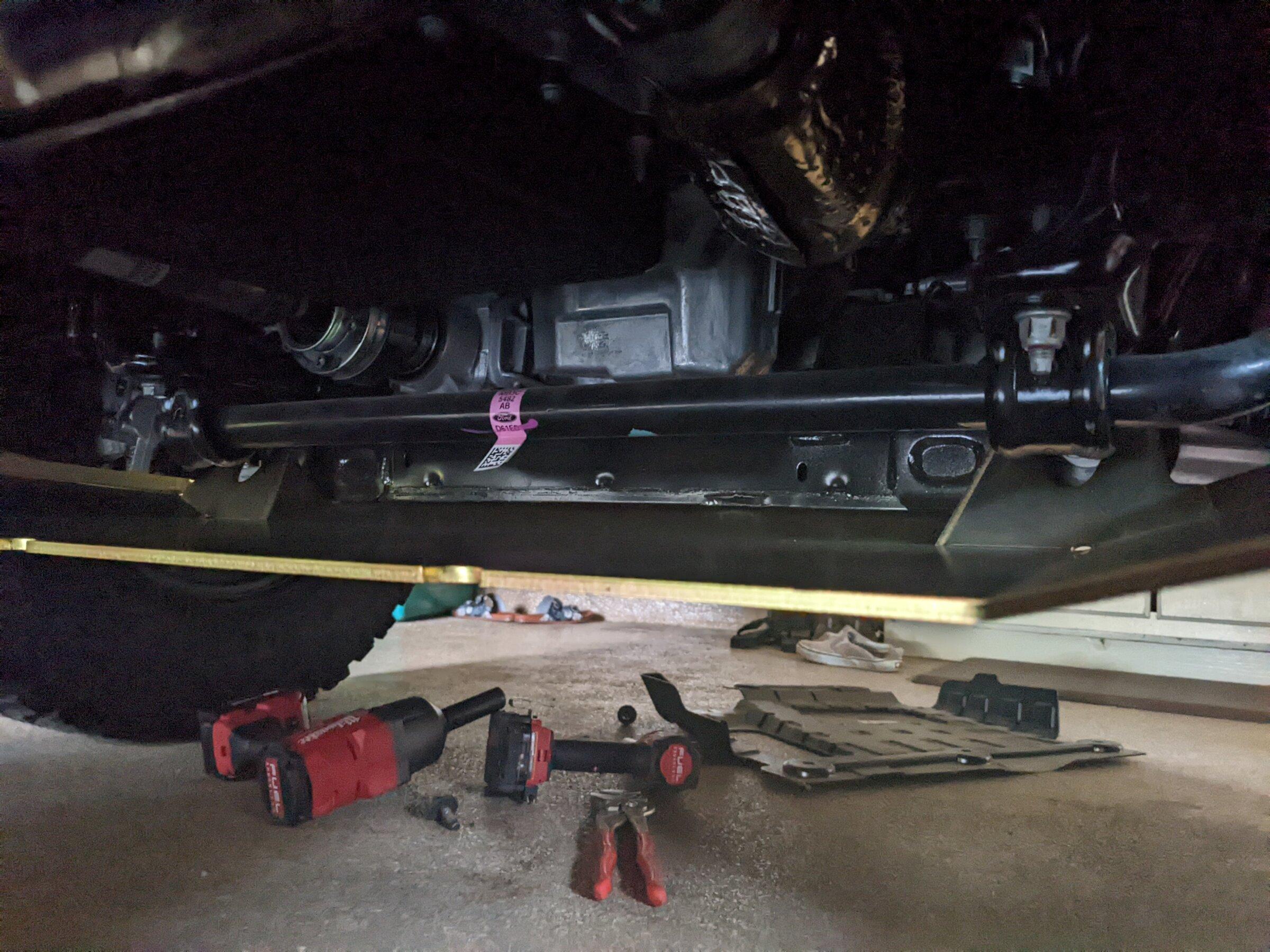 Ford Bronco Snacktime's Metalcloak Undercloak armor skidplates - install/dents/wear and tear PXL_20220603_230952569