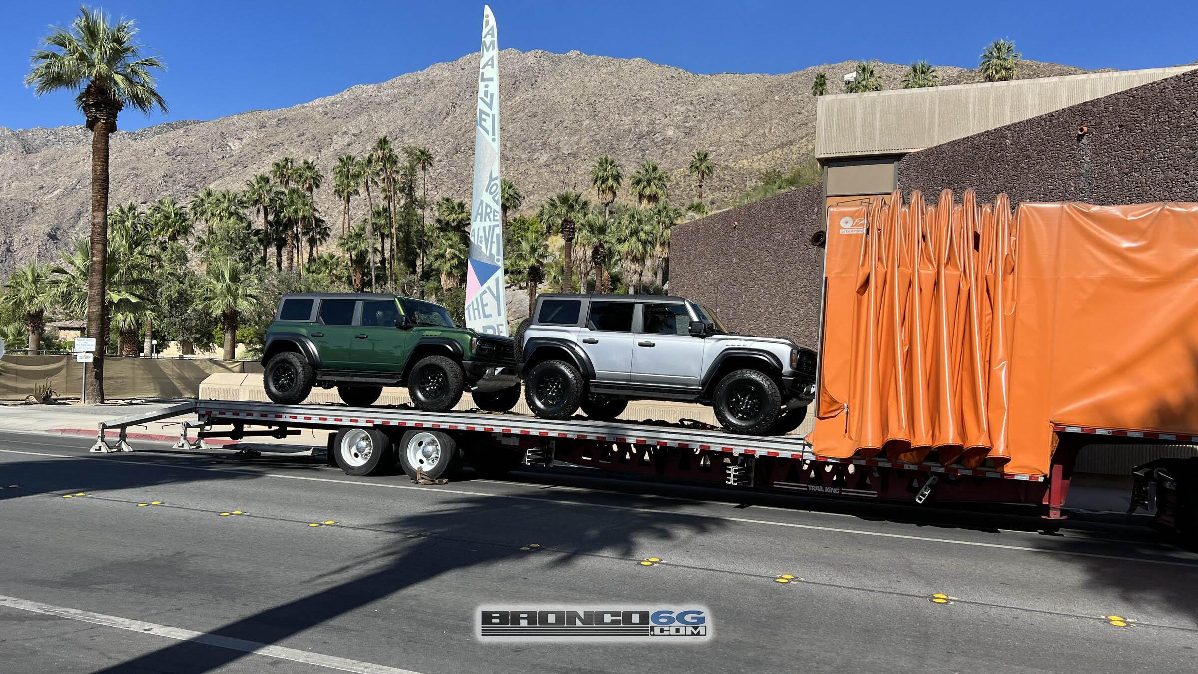 Ford Bronco Herd of Bronco Raptors Spotted in Palm Springs 2022 Ford Bronco Raptor 4