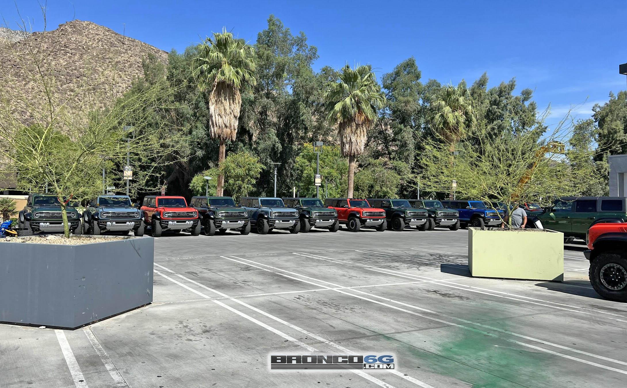Ford Bronco Herd of Bronco Raptors Spotted in Palm Springs 2022 Ford Bronco Raptor Chassis Platform 1