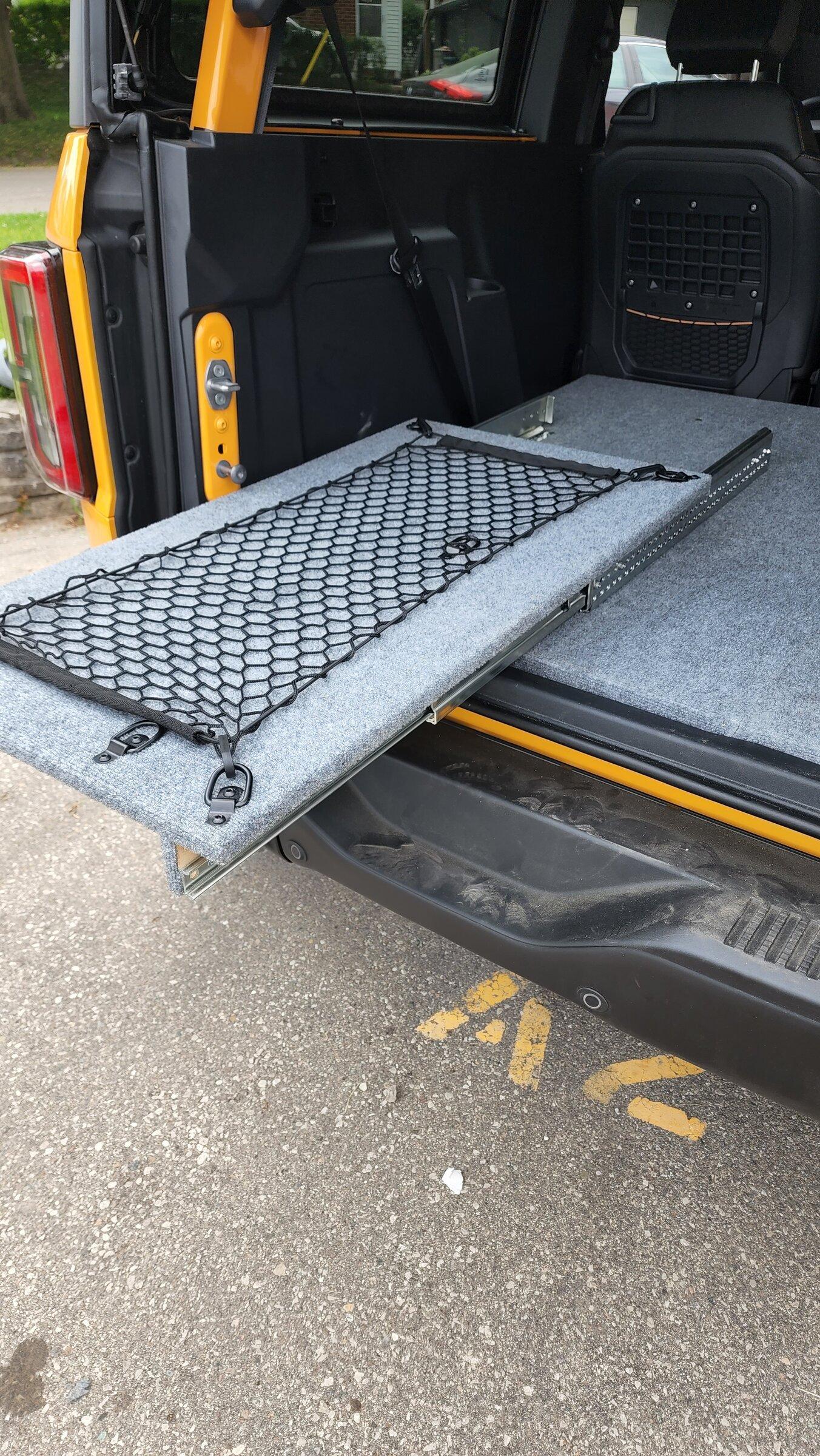 Ford Bronco Custom 2-door seat delete load floor and slider 20220605_125009
