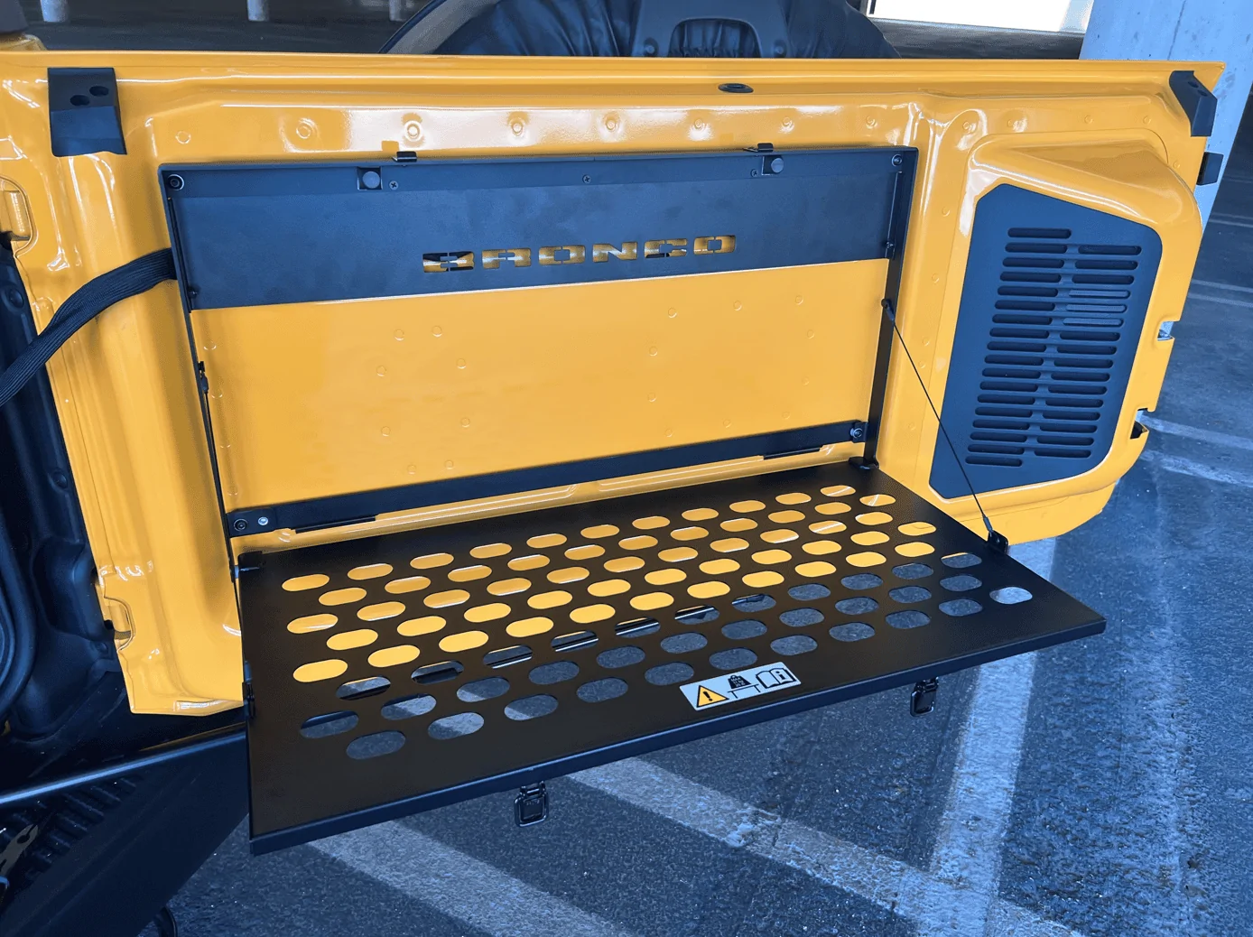 Ford Bronco Tailgate table install 1654459251082