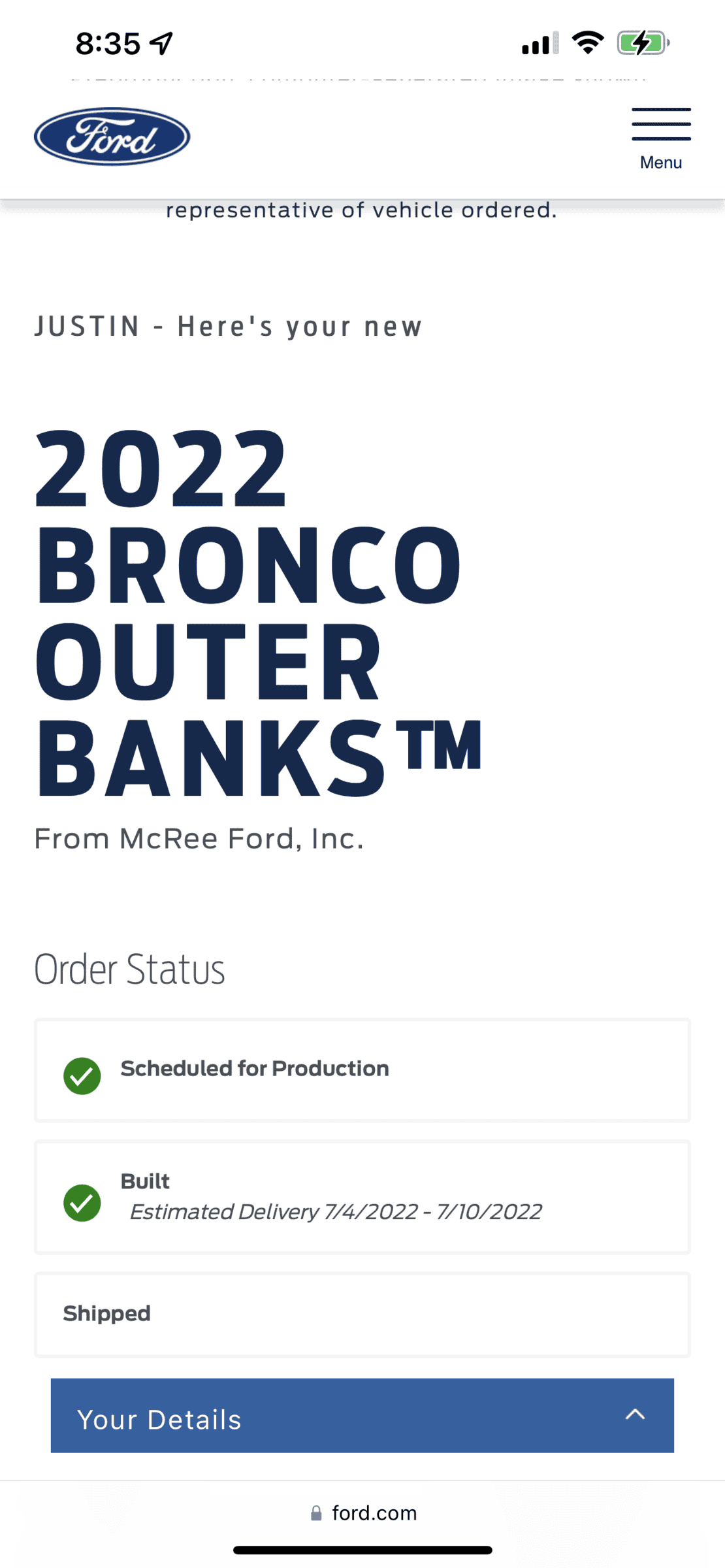 Ford Bronco 05/30/2022 Build Week Group 65B855E0-5C99-470A-88BC-BBE4DA0CD303
