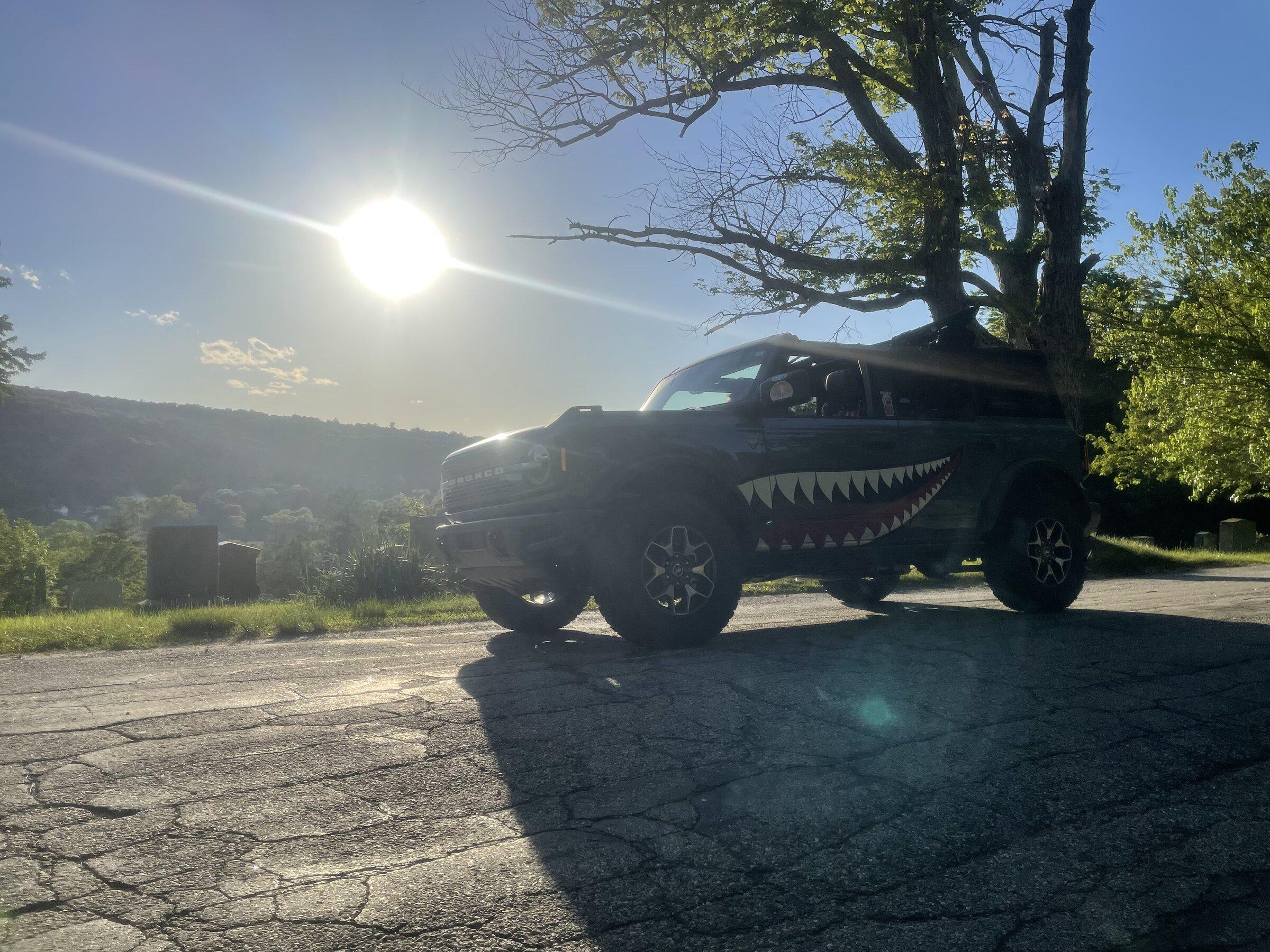 Ford Bronco New to the forum. Here’s Newt w/ WWII inspired shark teeth graphic! 0270159E-1663-44FA-8427-2065C437D5B7