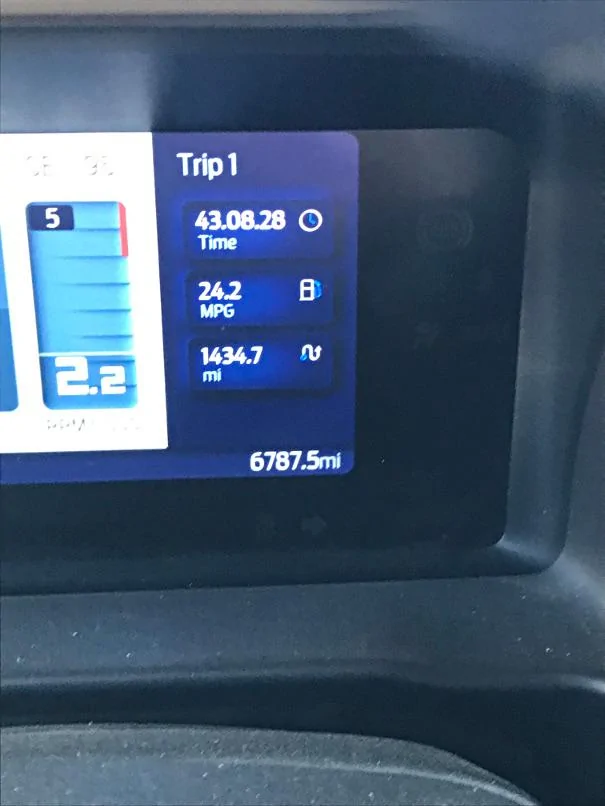 Ford Bronco Surprisingly good MPG (7MT) milage for tri
