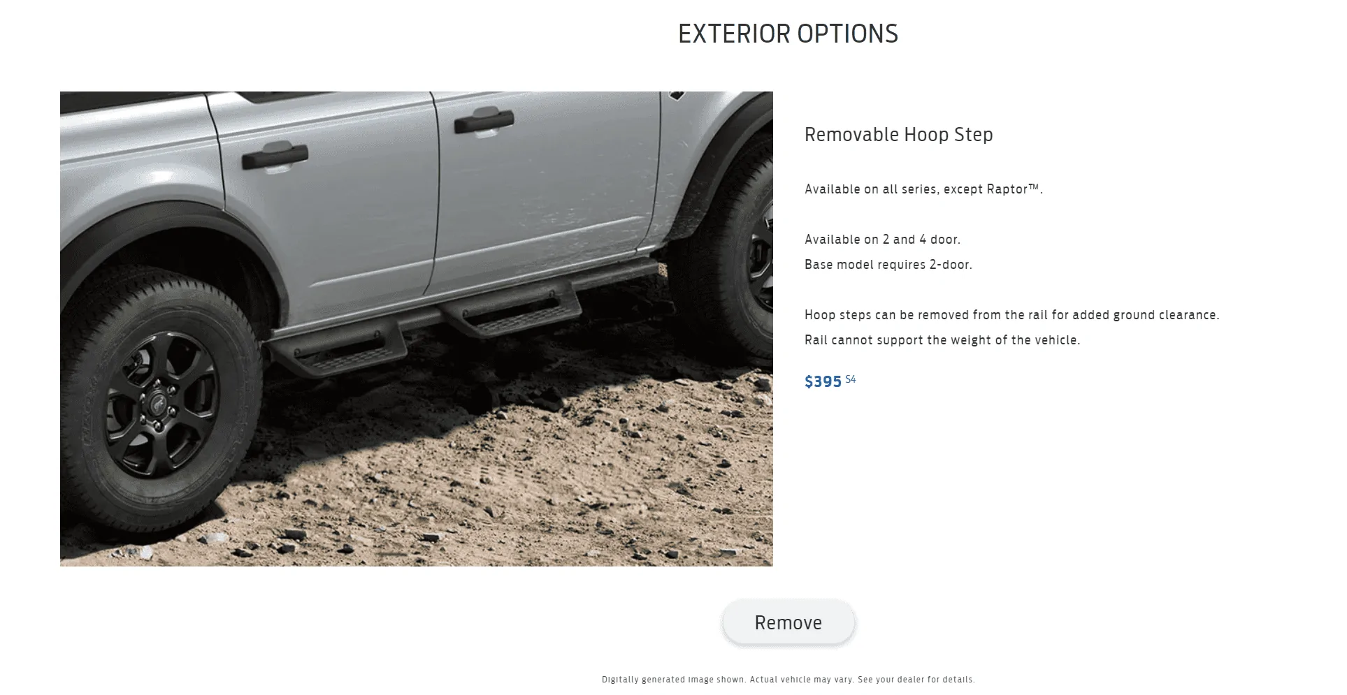 Ford Bronco Ford Removable Hoop Steps in the Wild? Removable hoop steps