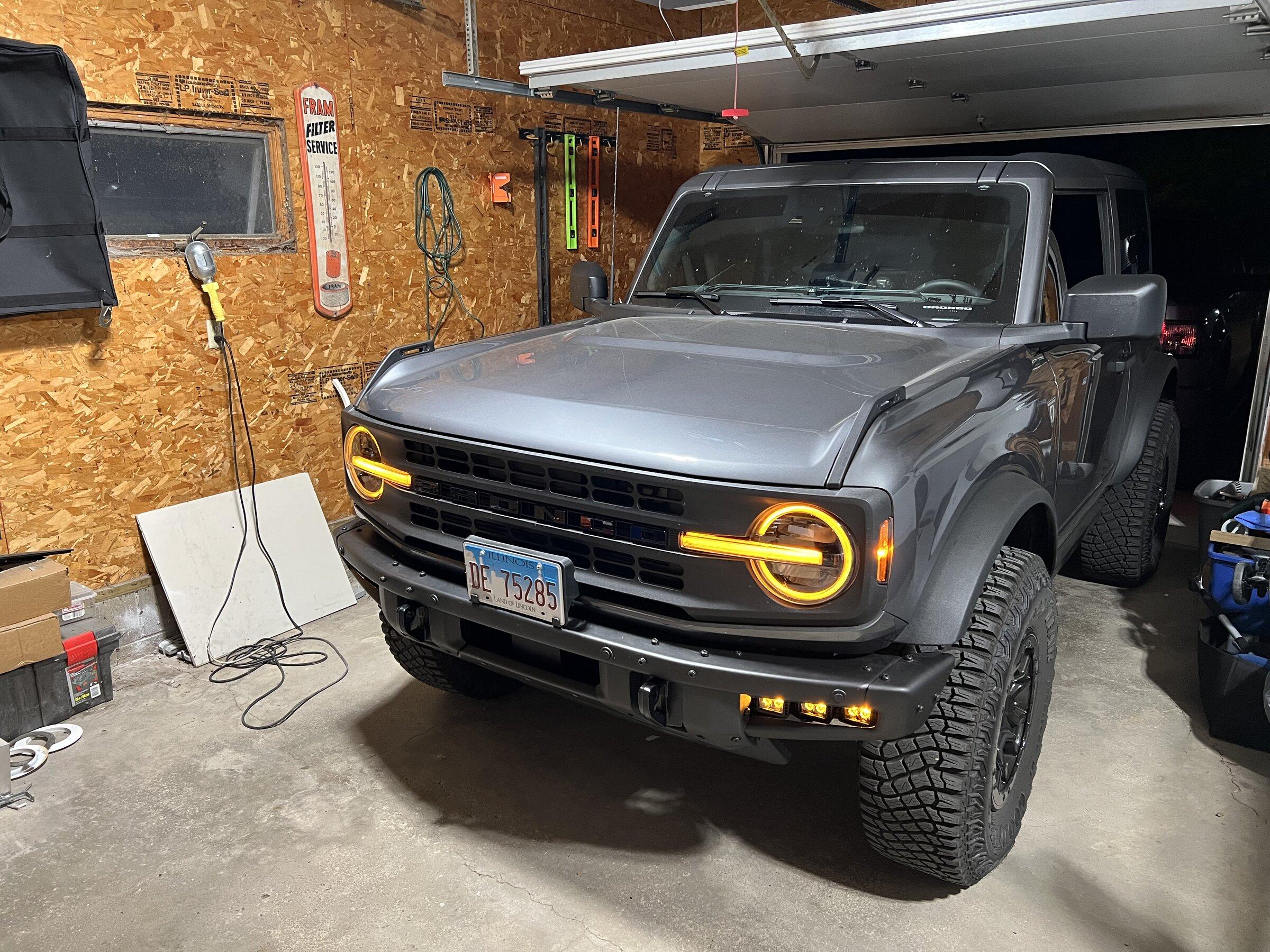 Ford Bronco Pre-production Bronco Raptor "Warthog" headlights installed on my base Bronco! AD78C1B1-BC58-4A08-BA0B-401523E1370C