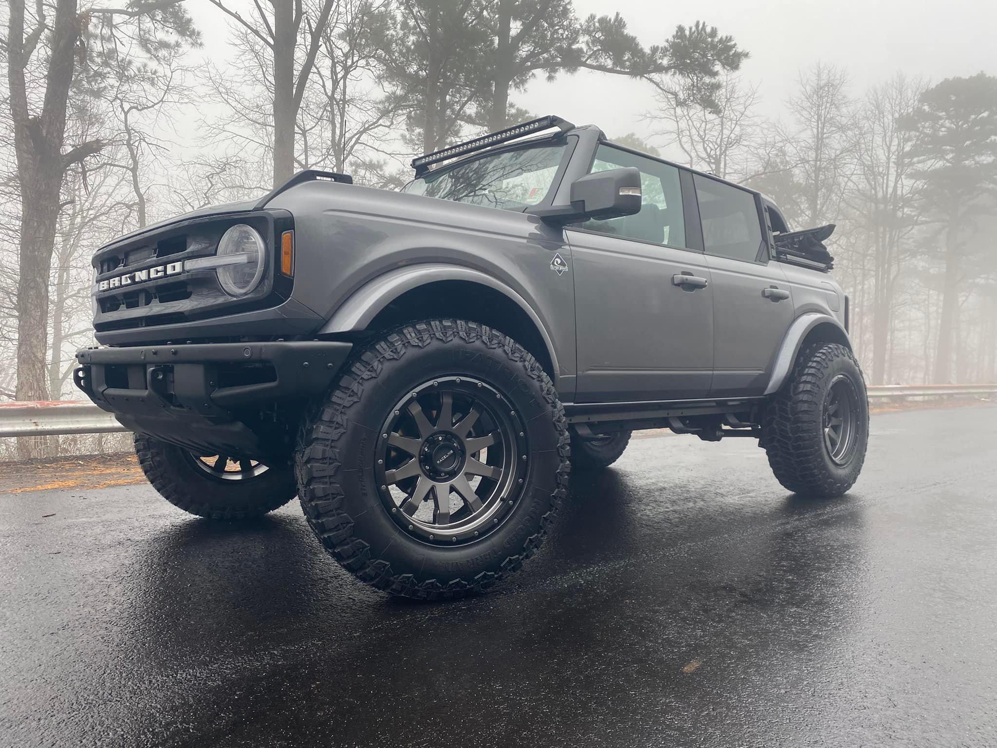 Ford Bronco 37” tire rubbing modifications obxon37s2