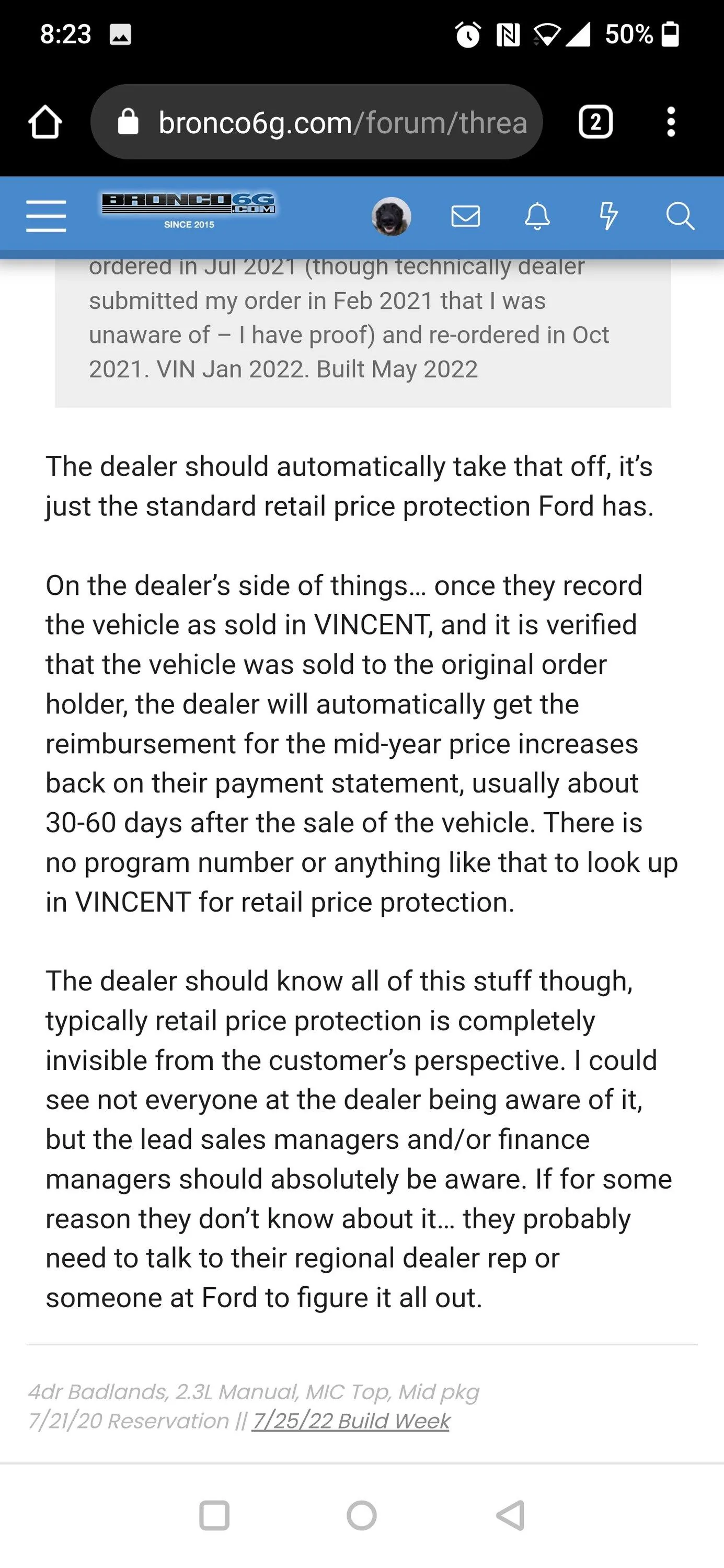 Ford Bronco Ford Customer Service Strikes Again Screenshot_20220531-202311