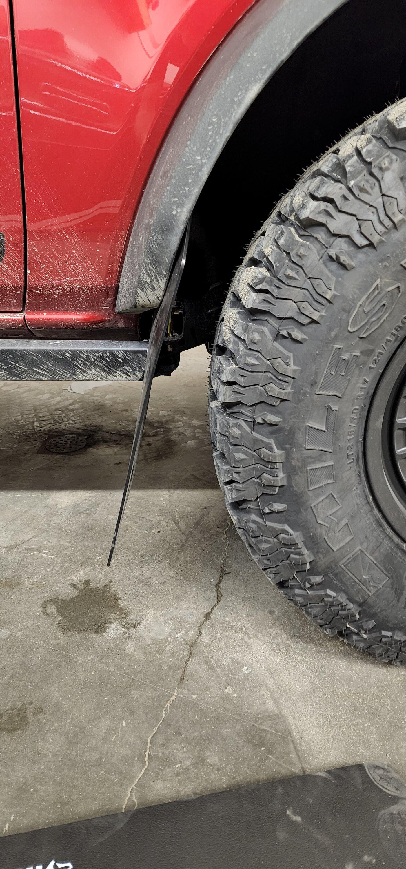 Ford Bronco RokBlokz Mudflaps with oversized tires 20220505_234723