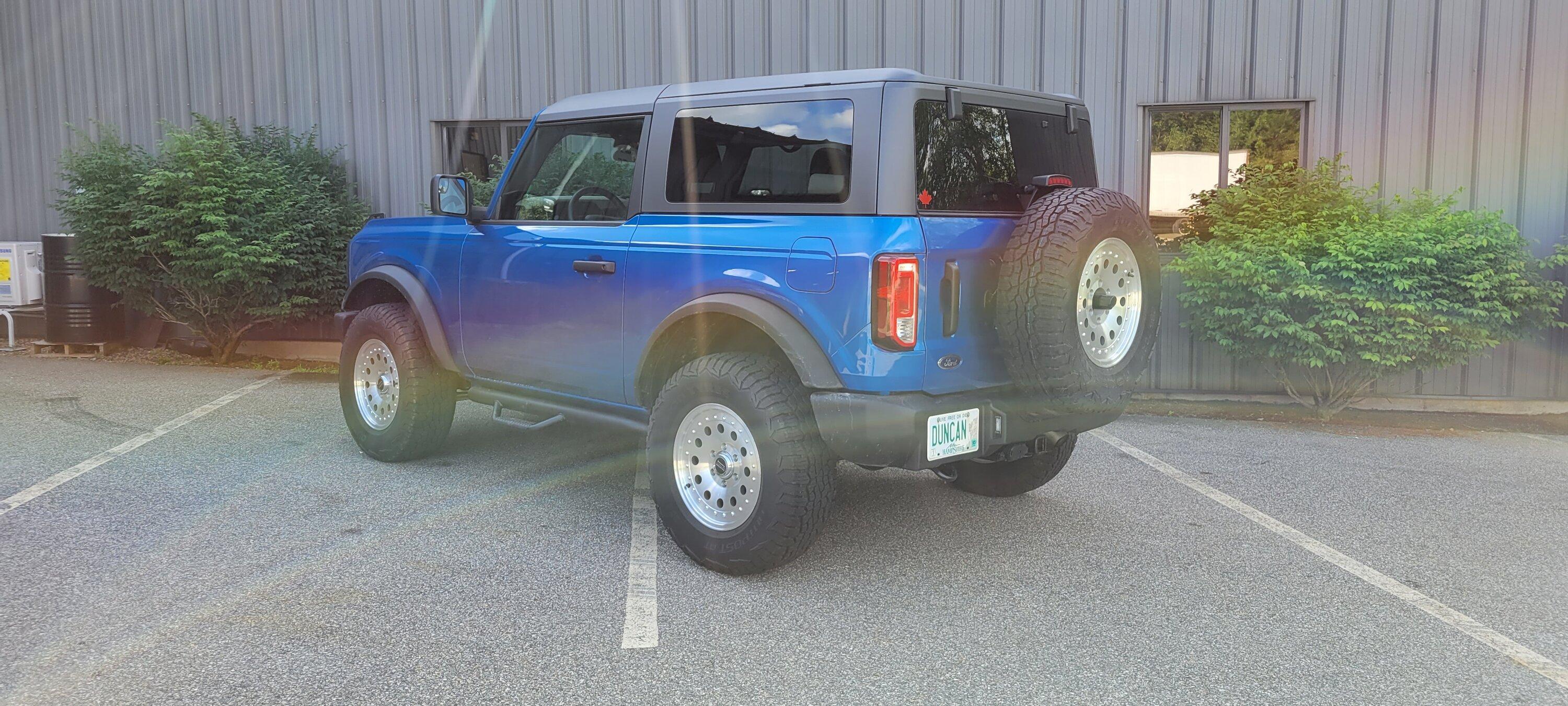Ford Bronco N-Fab nerf steps installed on 2 door 20220615_085129