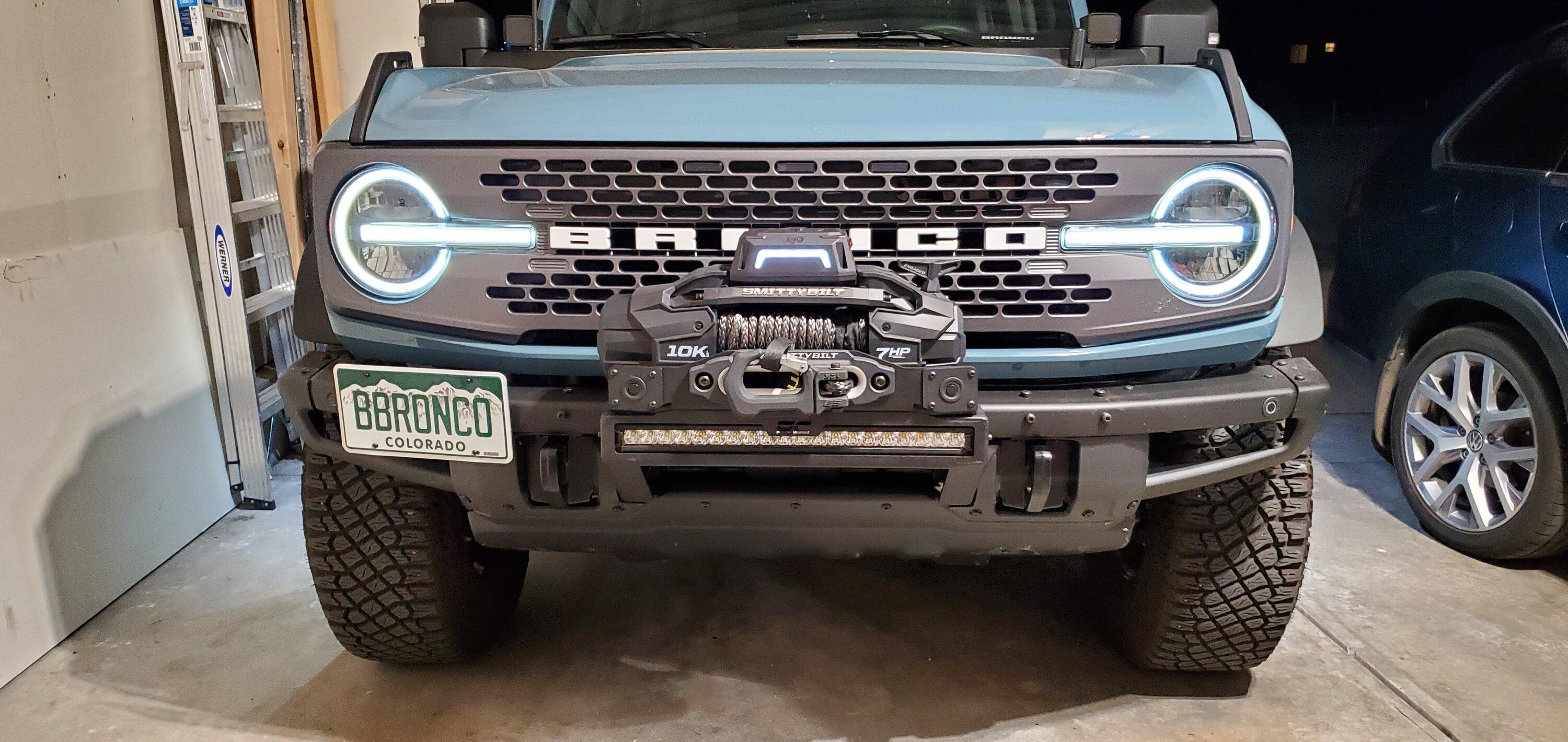 Ford Bronco Rough country winch mount unbox/ INSTALL tips. 20220617_001347