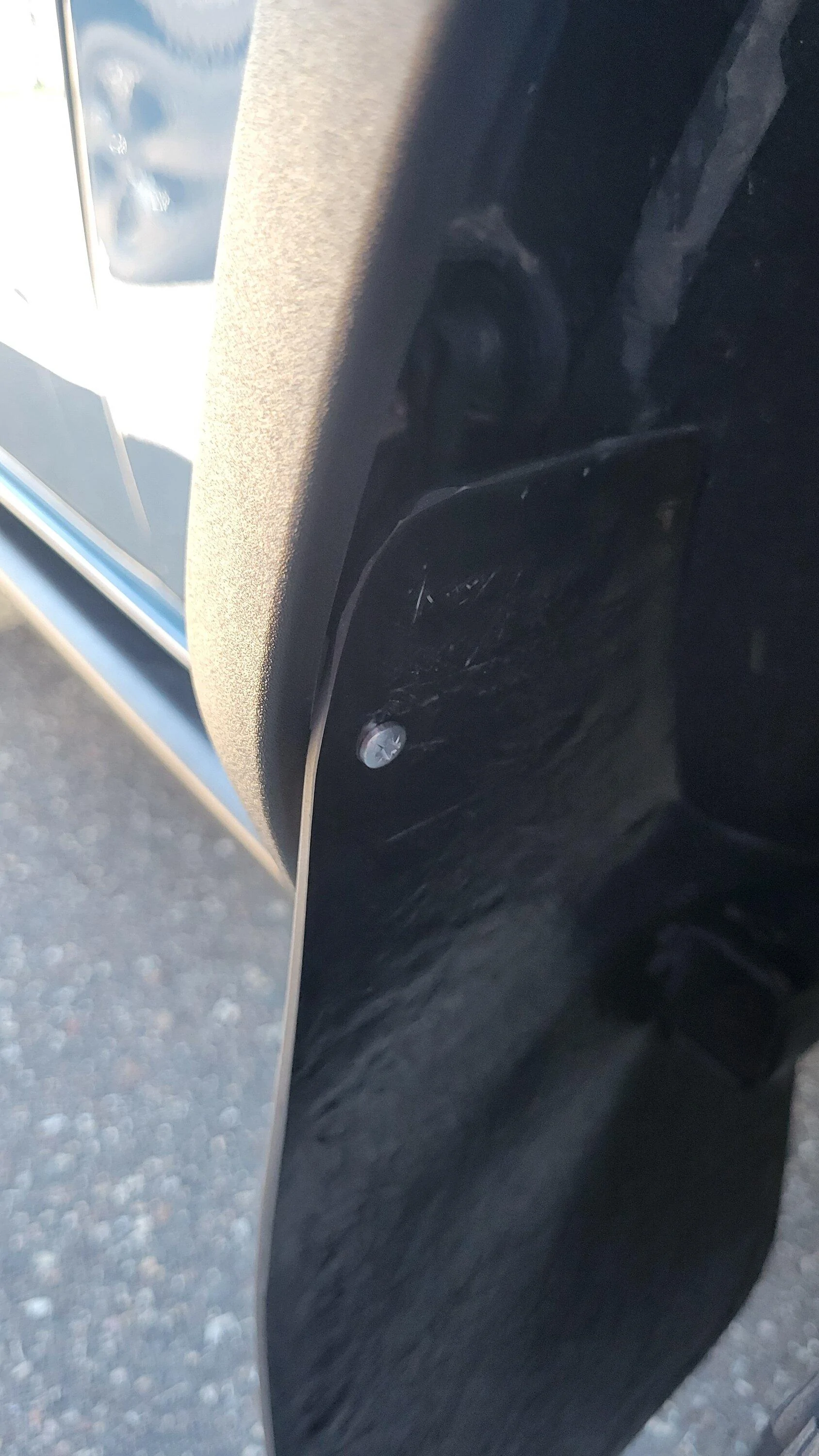 Ford Bronco Mudflaps install hack (without removing crash bar) 20220617_141001