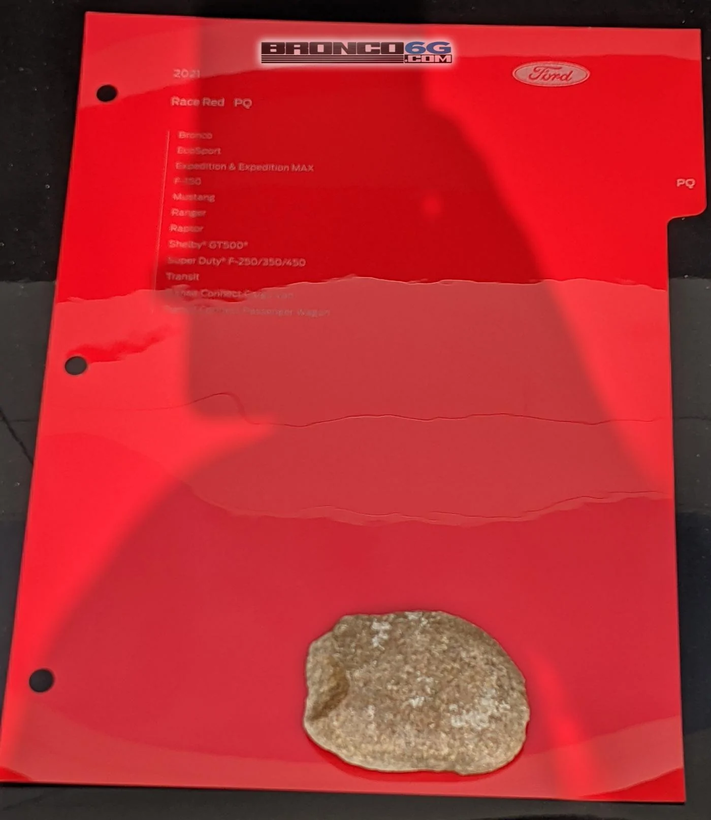Ford Bronco Official Paint Samples / Swatches For 2021 Ford Bronco Have Arrived. Cactus Gray = Jet Fighter Gray outdoor-race-red-paint-sample-swatch-2021-ford-bronco