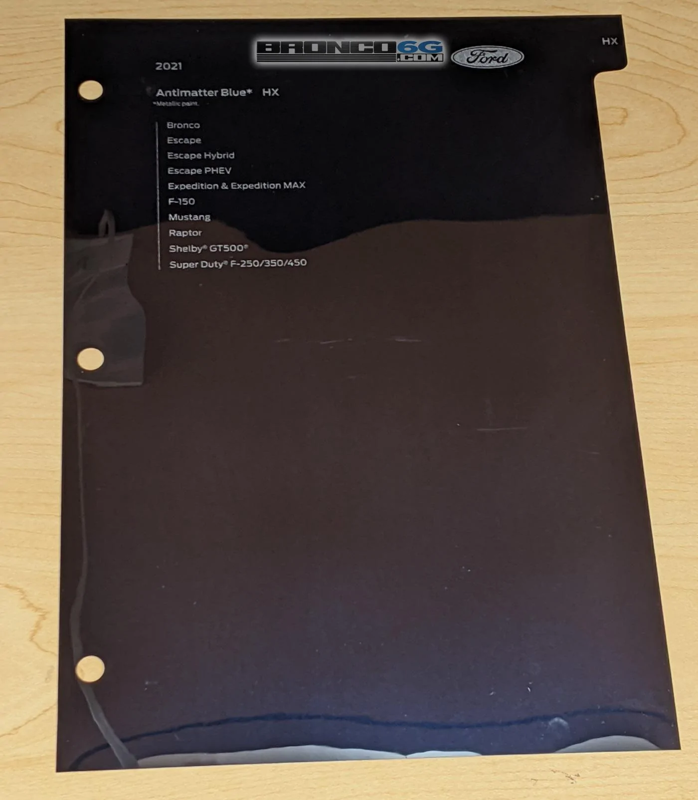 Ford Bronco Official Paint Samples / Swatches For 2021 Ford Bronco Have Arrived. Cactus Gray = Jet Fighter Gray indoor-antimatter-blue-paint-sample-swatch-2021-ford-bronco 1