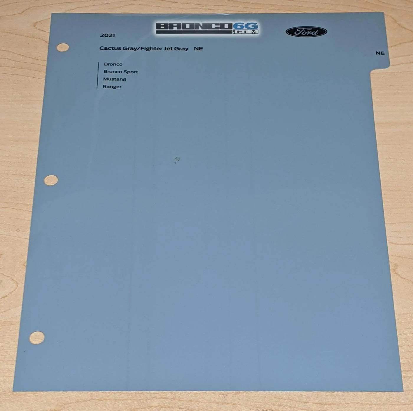 Ford Bronco Official Paint Samples / Swatches For 2021 Ford Bronco Have Arrived. Cactus Gray = Jet Fighter Gray indoor-cactus-gray-paint-sample-swatch-2021-ford-bronco