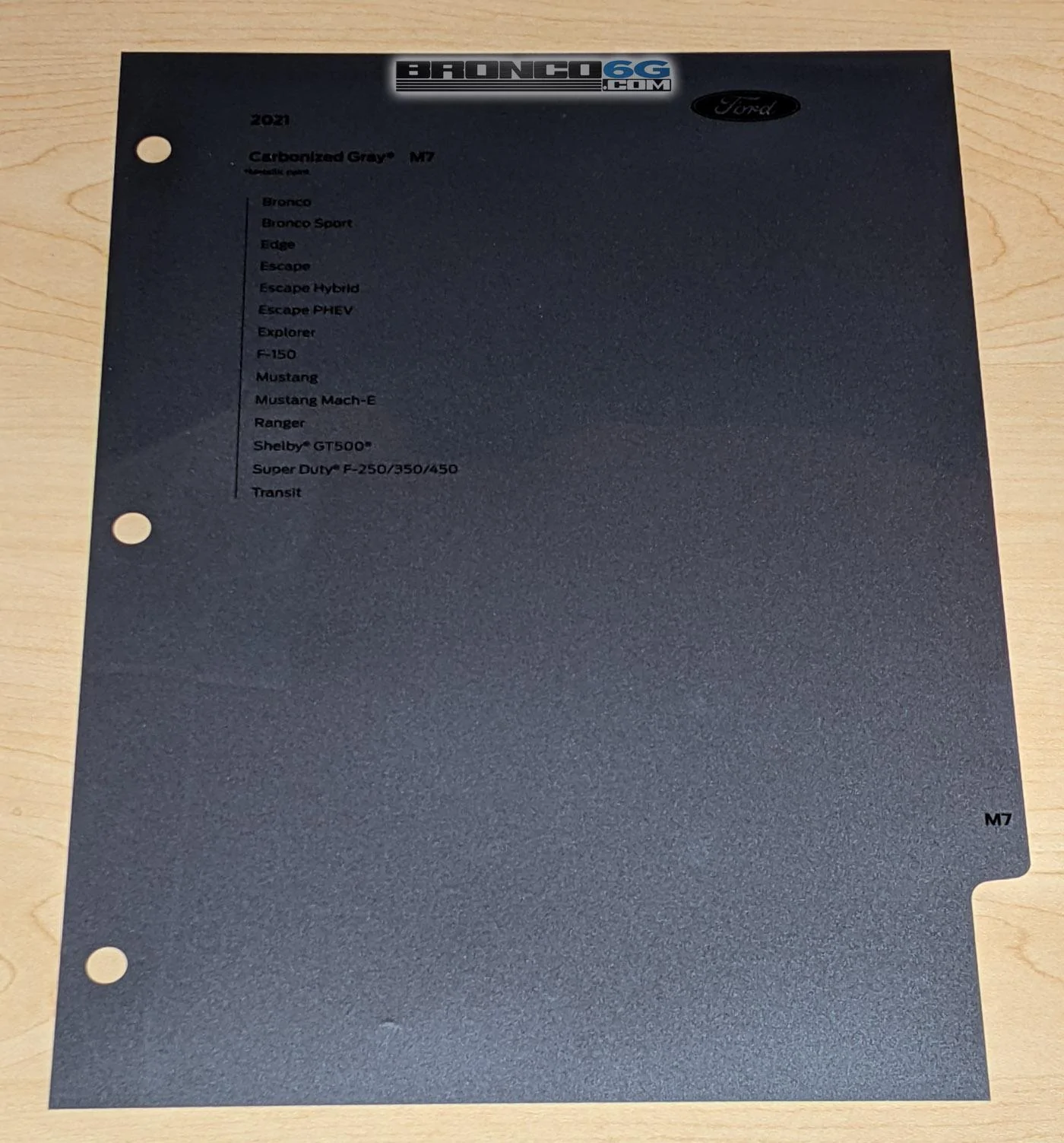 Ford Bronco Official Paint Samples / Swatches For 2021 Ford Bronco Have Arrived. Cactus Gray = Jet Fighter Gray indoor-carbonized-gray-paint-sample-swatch-2021-ford-bronco