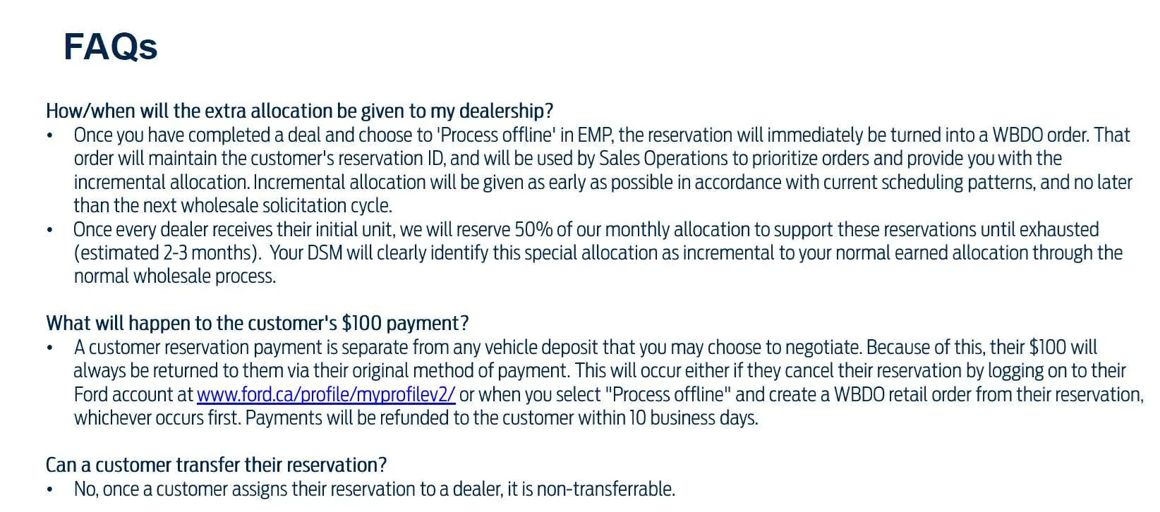 Ford Bronco Canadian Reservation Rules are totally different than US Rules Bronco FAQ