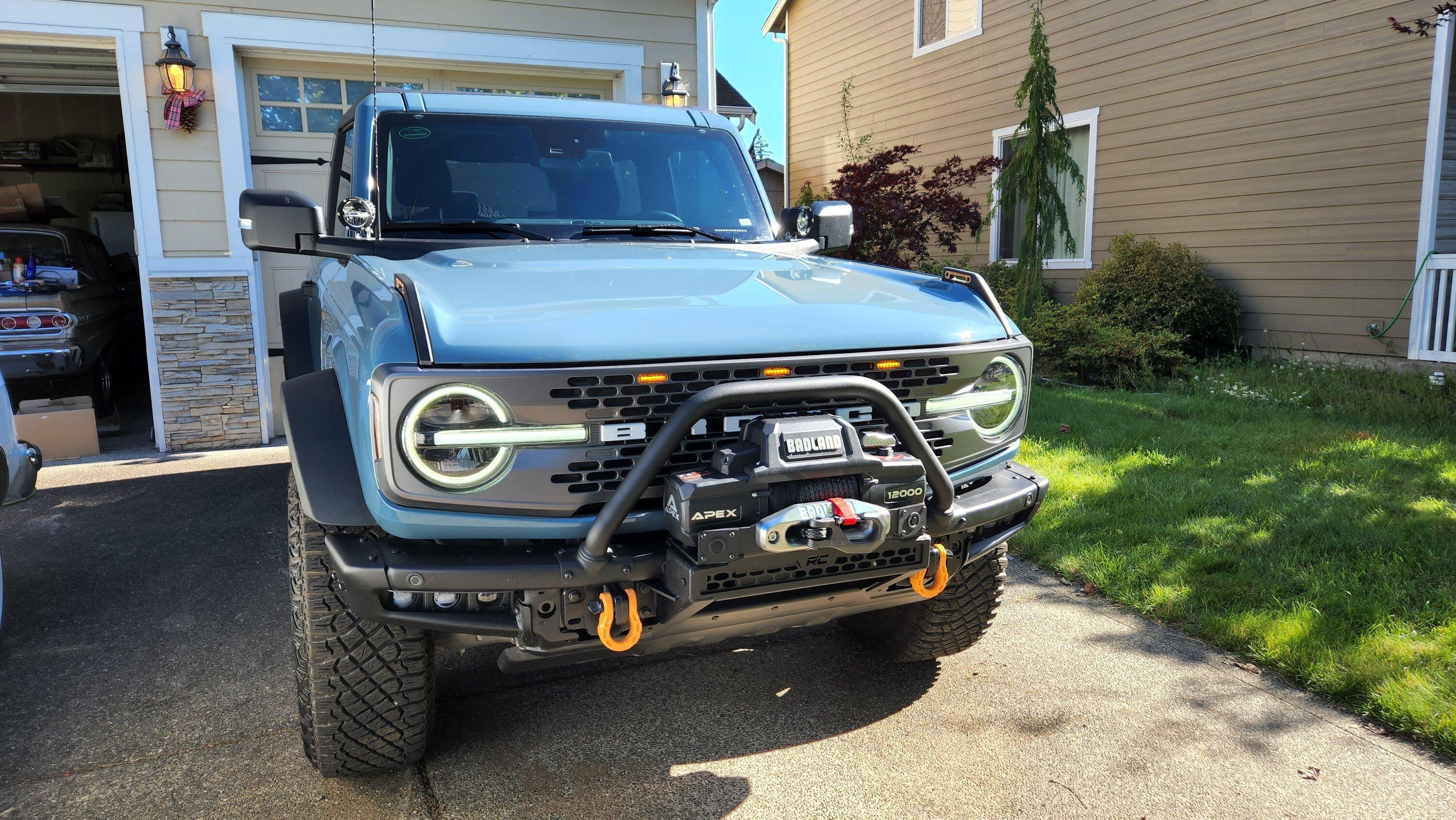 Ford Bronco Rough country winch mount unbox/ INSTALL tips. 20220623_173024