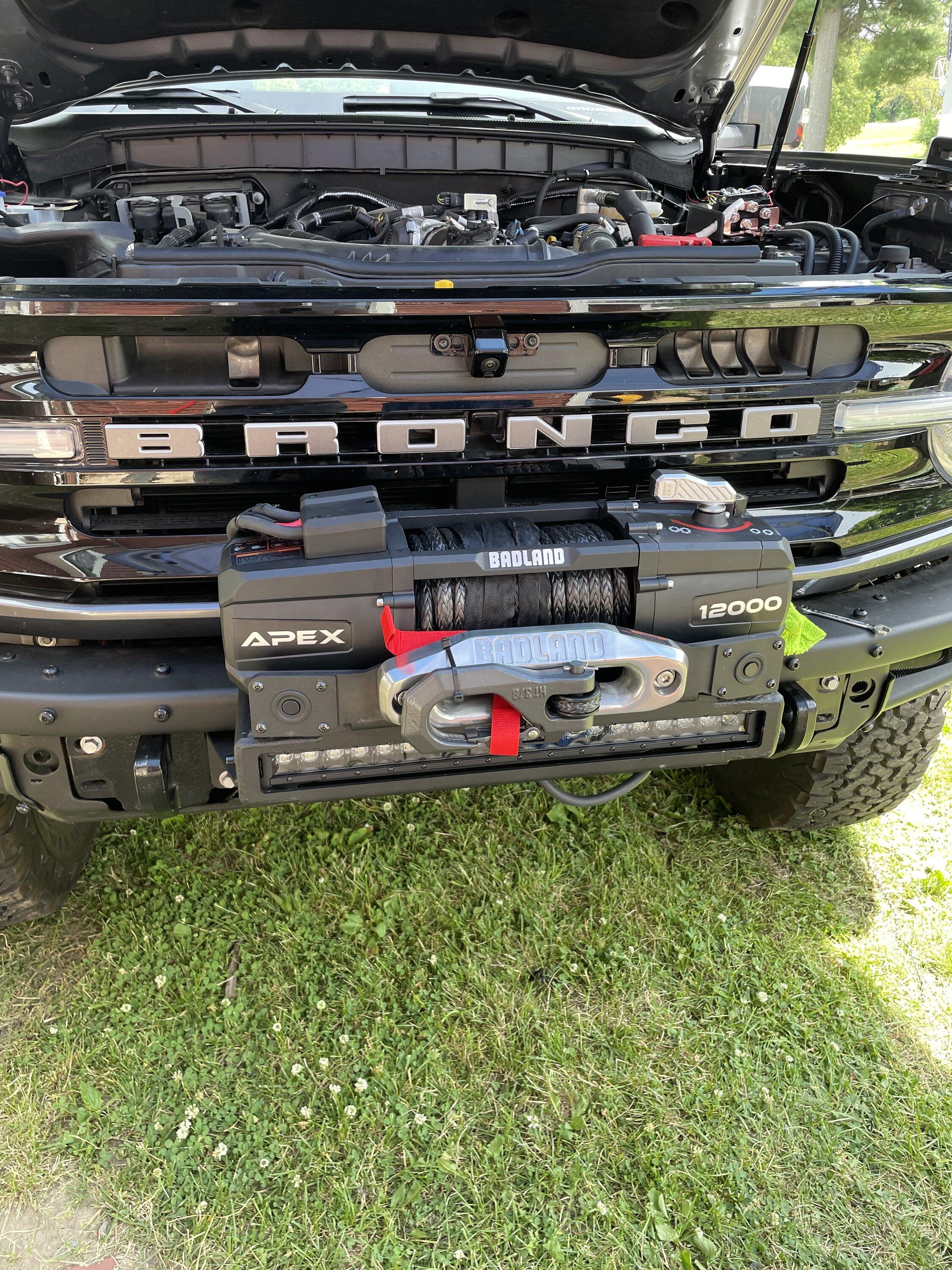 Ford Bronco Rough country winch mount unbox/ INSTALL tips. 299EAF85-2CB8-4DAA-B04F-6C320D1E1E36