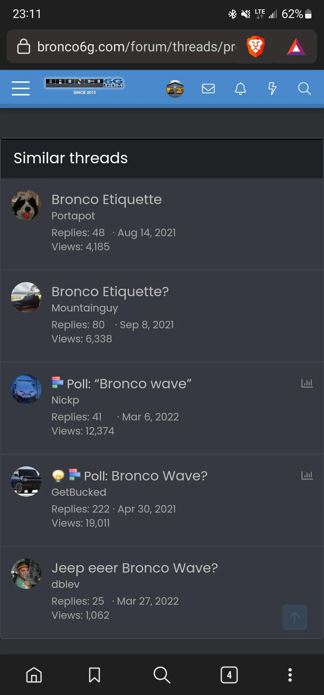 Ford Bronco Proper Bronco wave etiquette??? Screenshot_20220625-231135_Brav