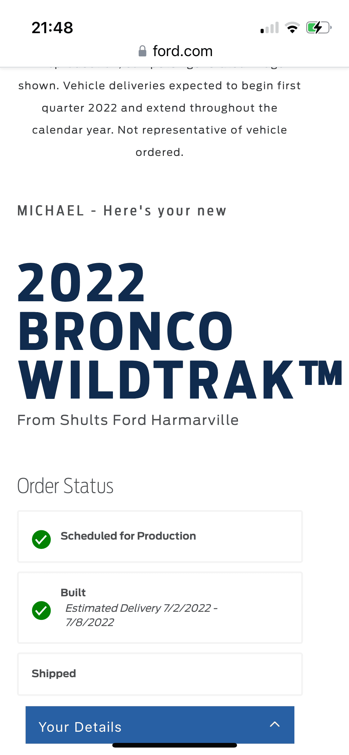 Ford Bronco 5/23 Build Week 95A50DE1-5F8D-48FD-A372-60AA6C7E610C
