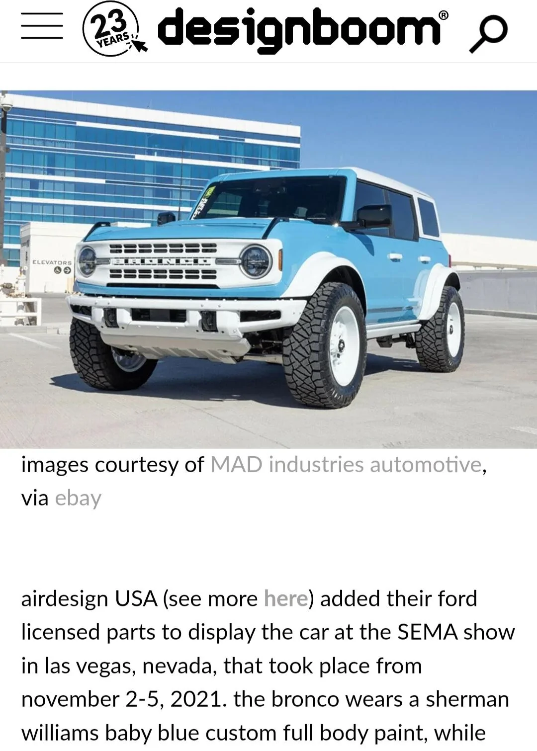 Ford Bronco Early peek @ ROBINS EGG BLUE 2023 Bronco Color, Heritage Edition w/ Squared Flares and Painted MOD Hard Top! Screenshot_20220701-003337_Chrom