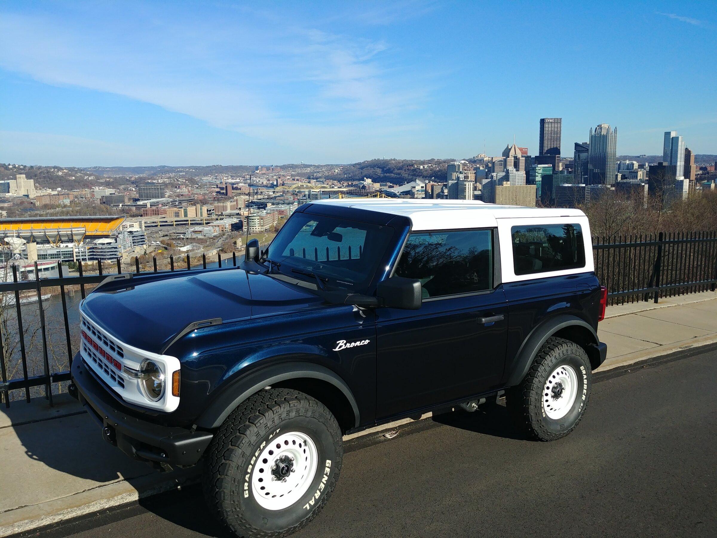 Ford Bronco Early peek @ ROBINS EGG BLUE 2023 Bronco Color, Heritage Edition w/ Squared Flares and Painted MOD Hard Top! 1656682059867