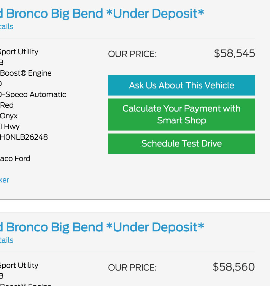 Ford Bronco Is this normal dealership behavior? 1656691762732