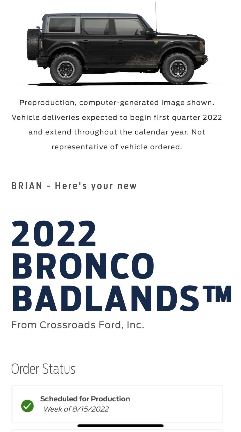 Ford Bronco 8/15/22 Build Week Group 287895D0-CFCD-45A3-92AF-2B08857C7859