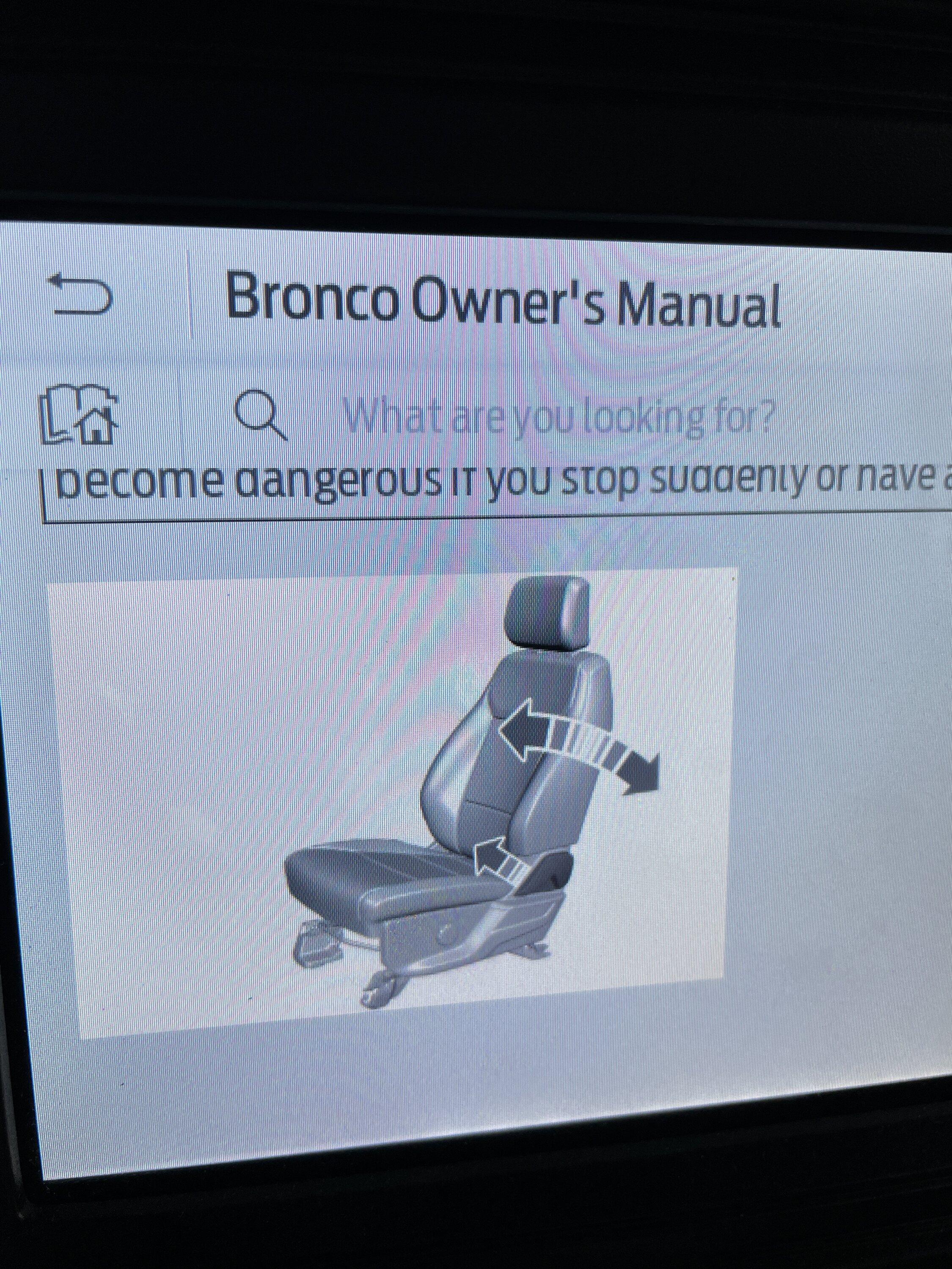Ford Bronco Front seats recline?? image